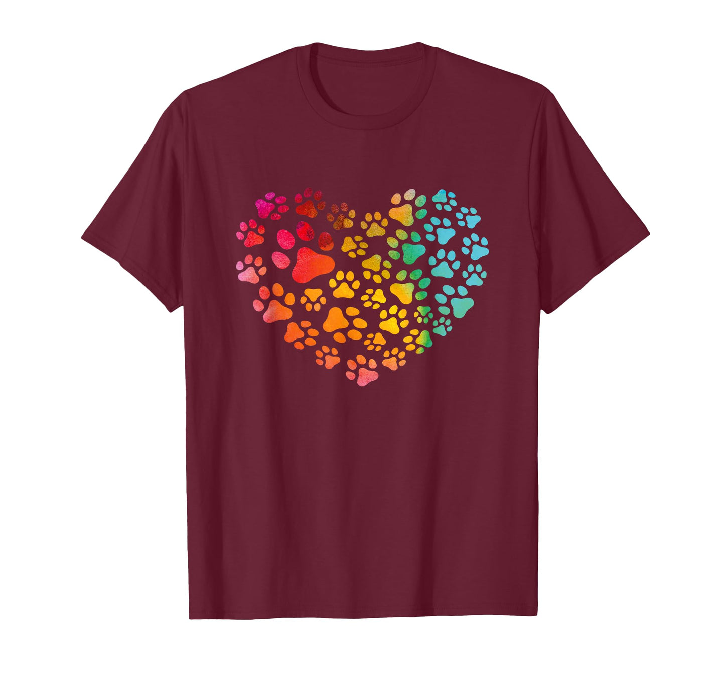 Tie Dye Love Dog Paw Print Animal Paw Dog Lover T-Shirt