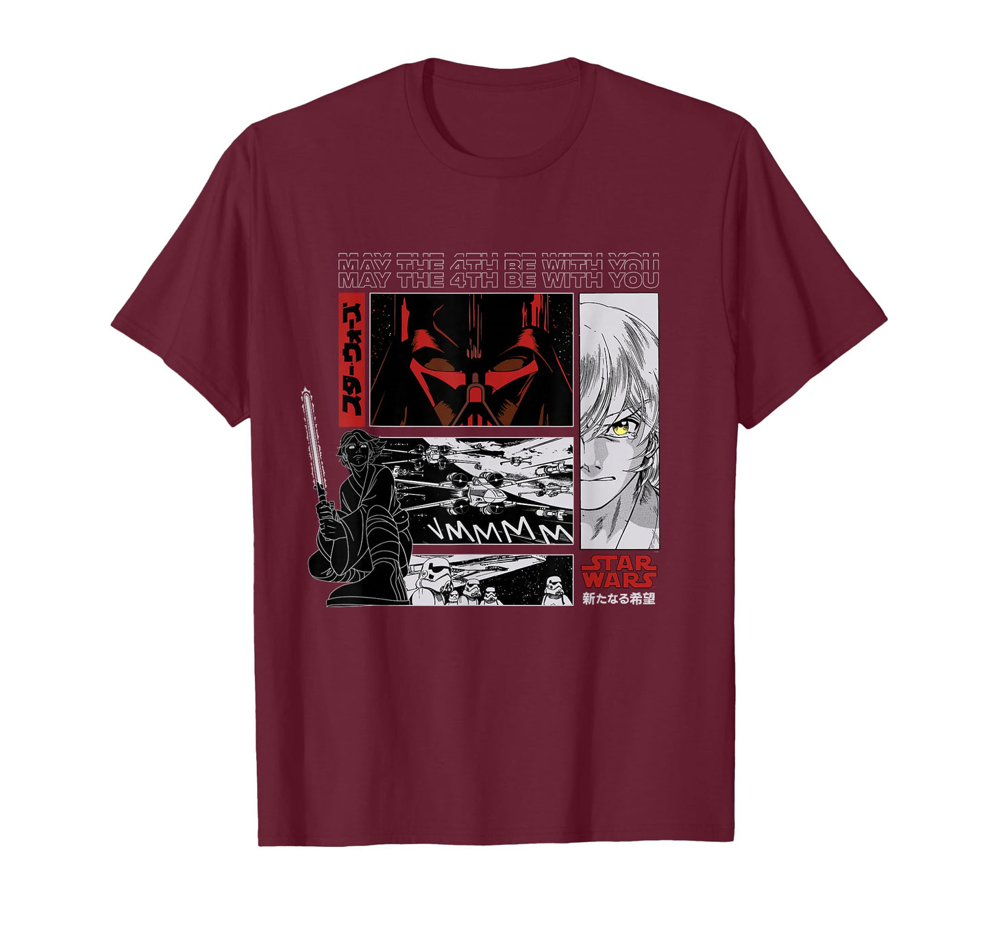 Star Wars May the 4th Be With You Luke Vader Japanese Manga T-Shirt