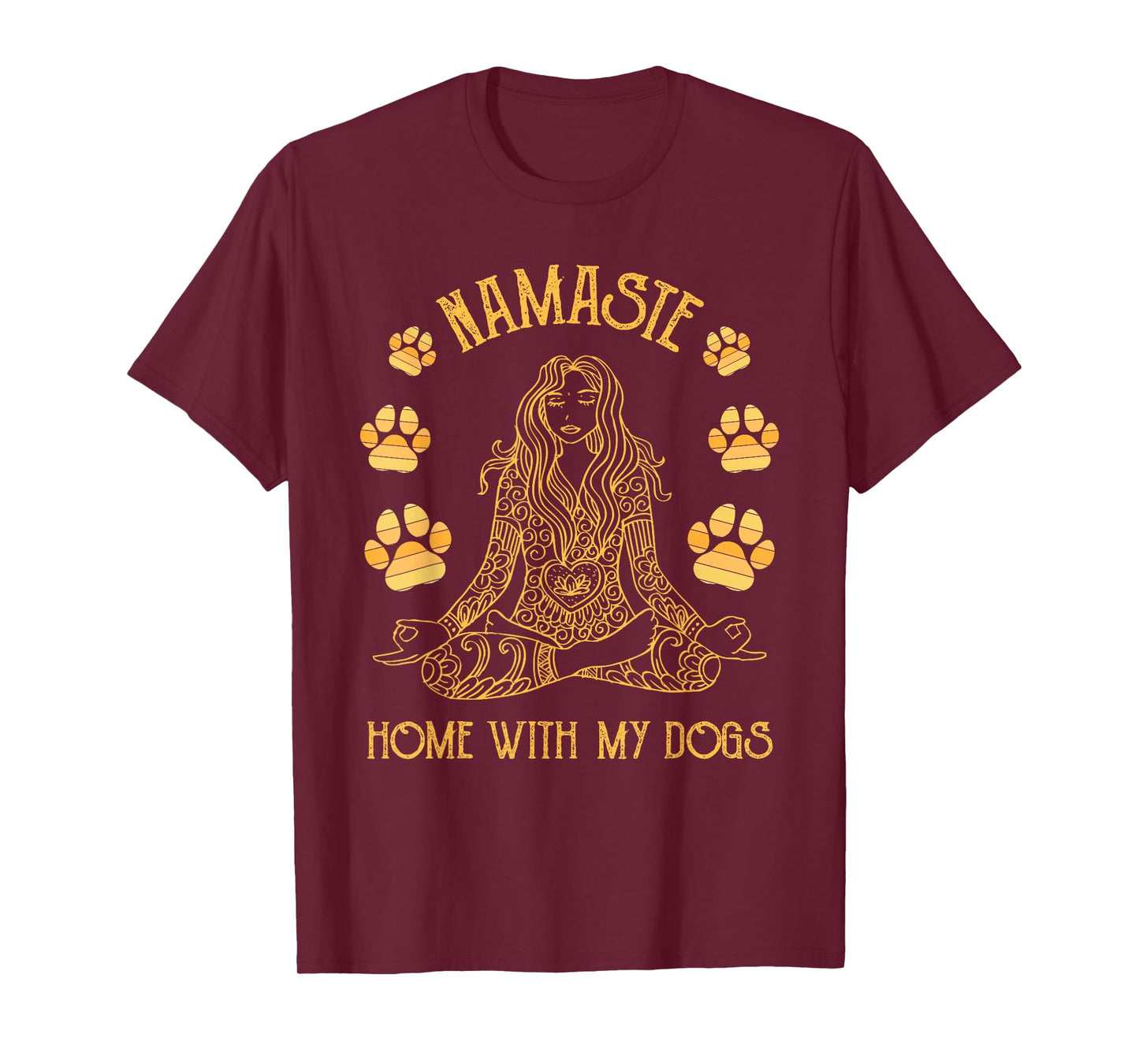 Namaste Home with My Dog Funny Yoga T-Shirt