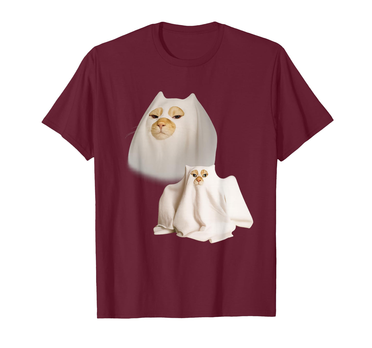 Ghost Cat Meme Funny Artwork Men Women Kids T-Shirt