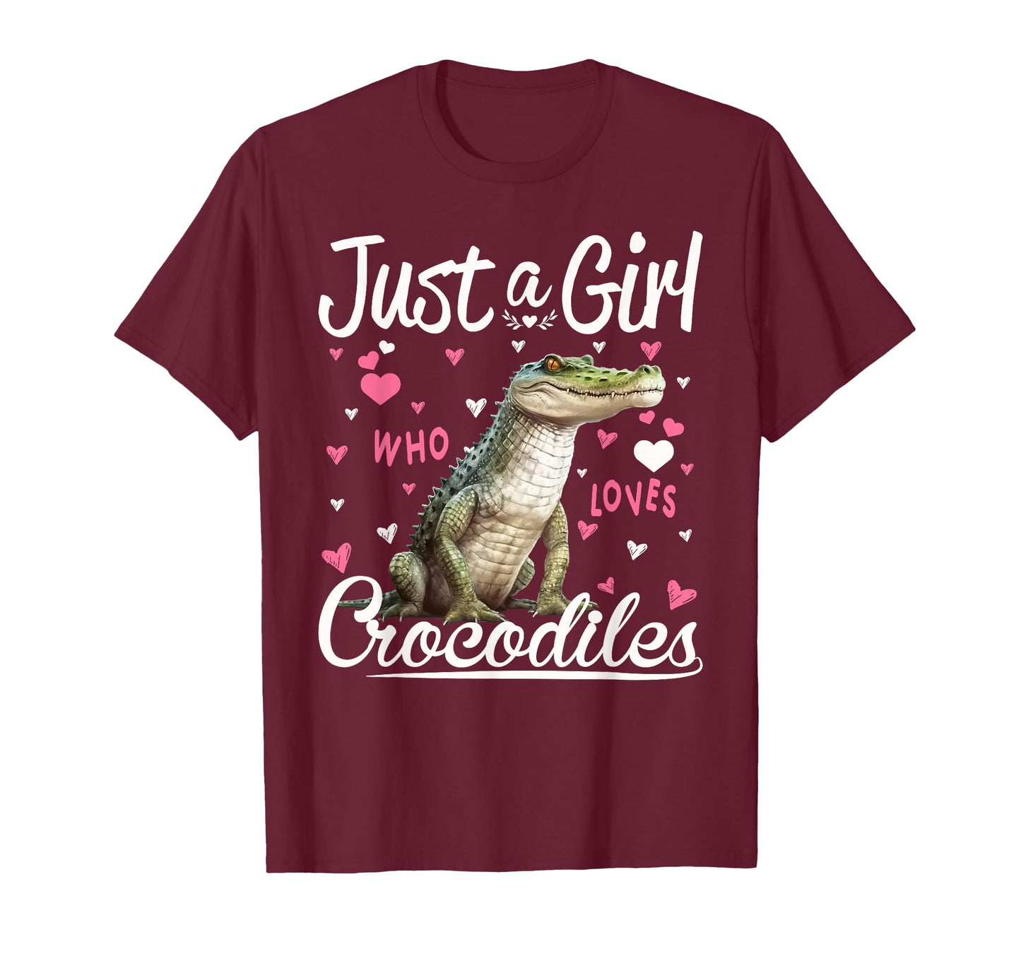 Crocodile Girl Women Funny Just A Girl Who Loves Crocodiles T-Shirt