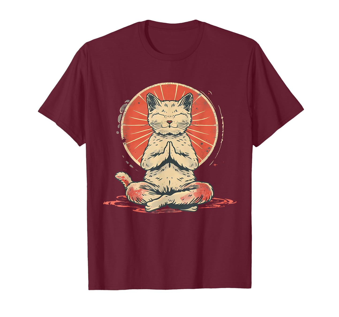 Cat Meditation Zen Buddha Spirituality Hindu Buddhist T-Shirt