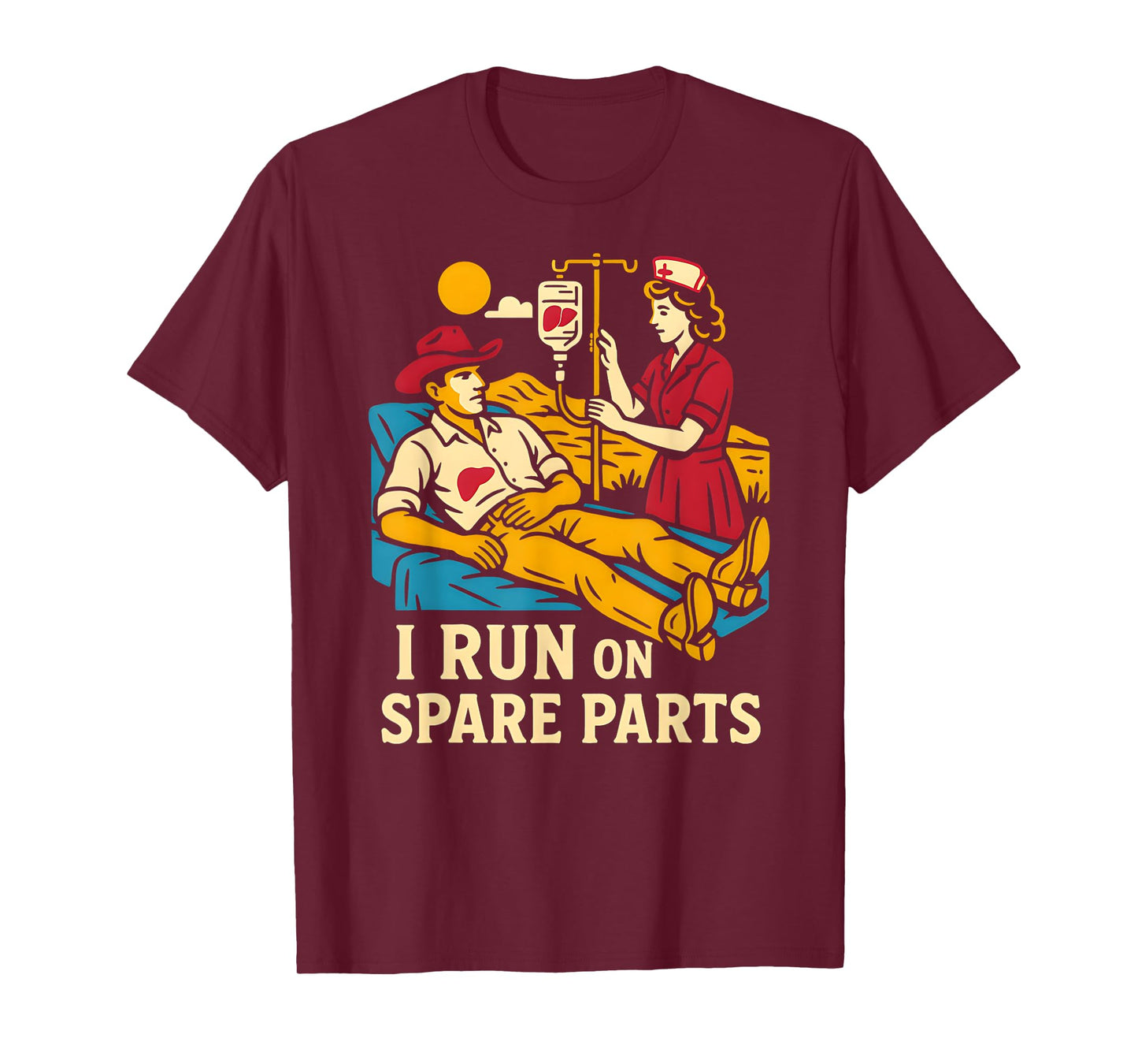 Liver Surgery I Run on Spare Parts Fun Mens Patient T-Shirt