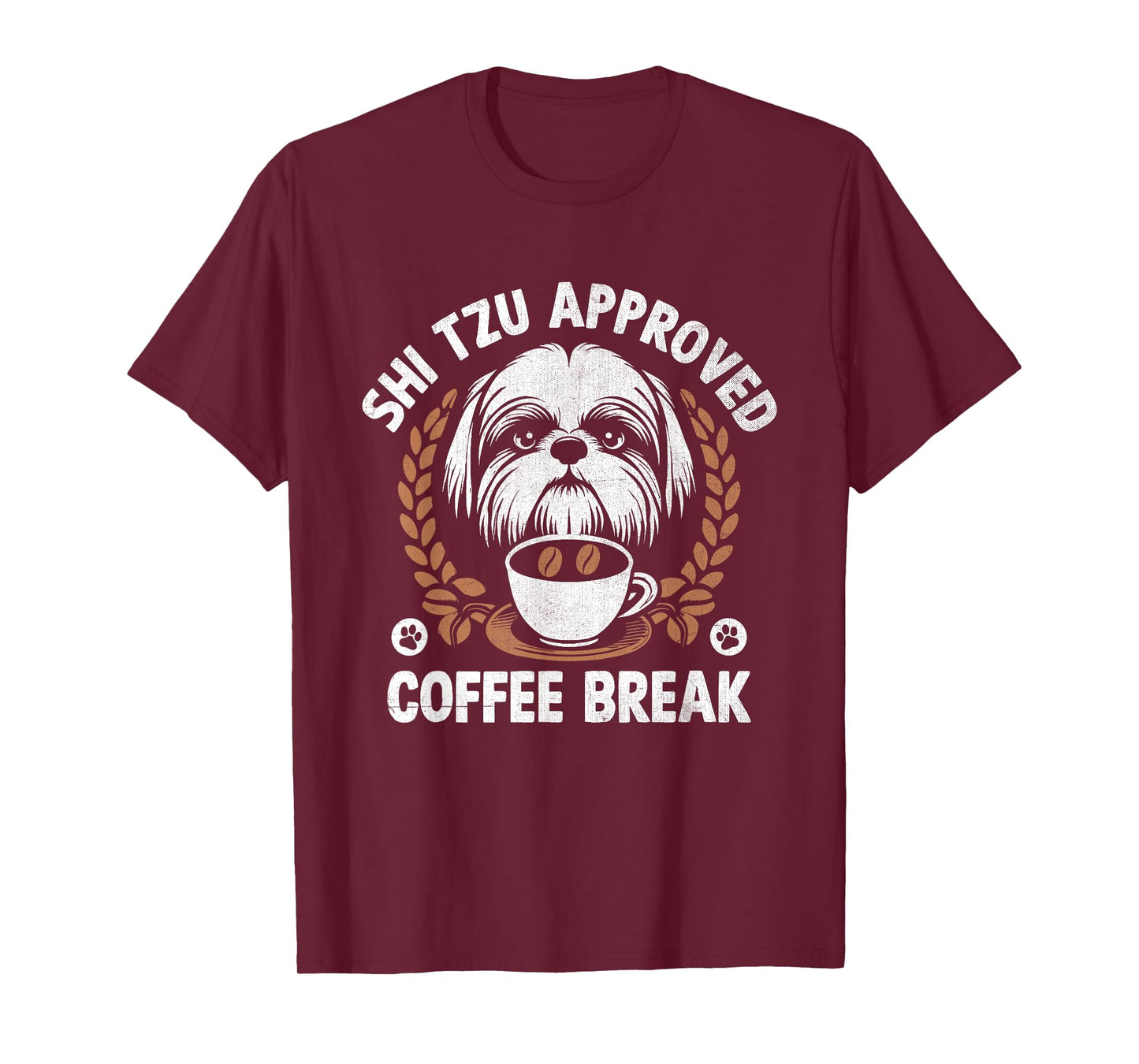 Shih Tzu Mom Dad Coffee Drinking Shih Tzu Cute Dog Owner T-Shirt