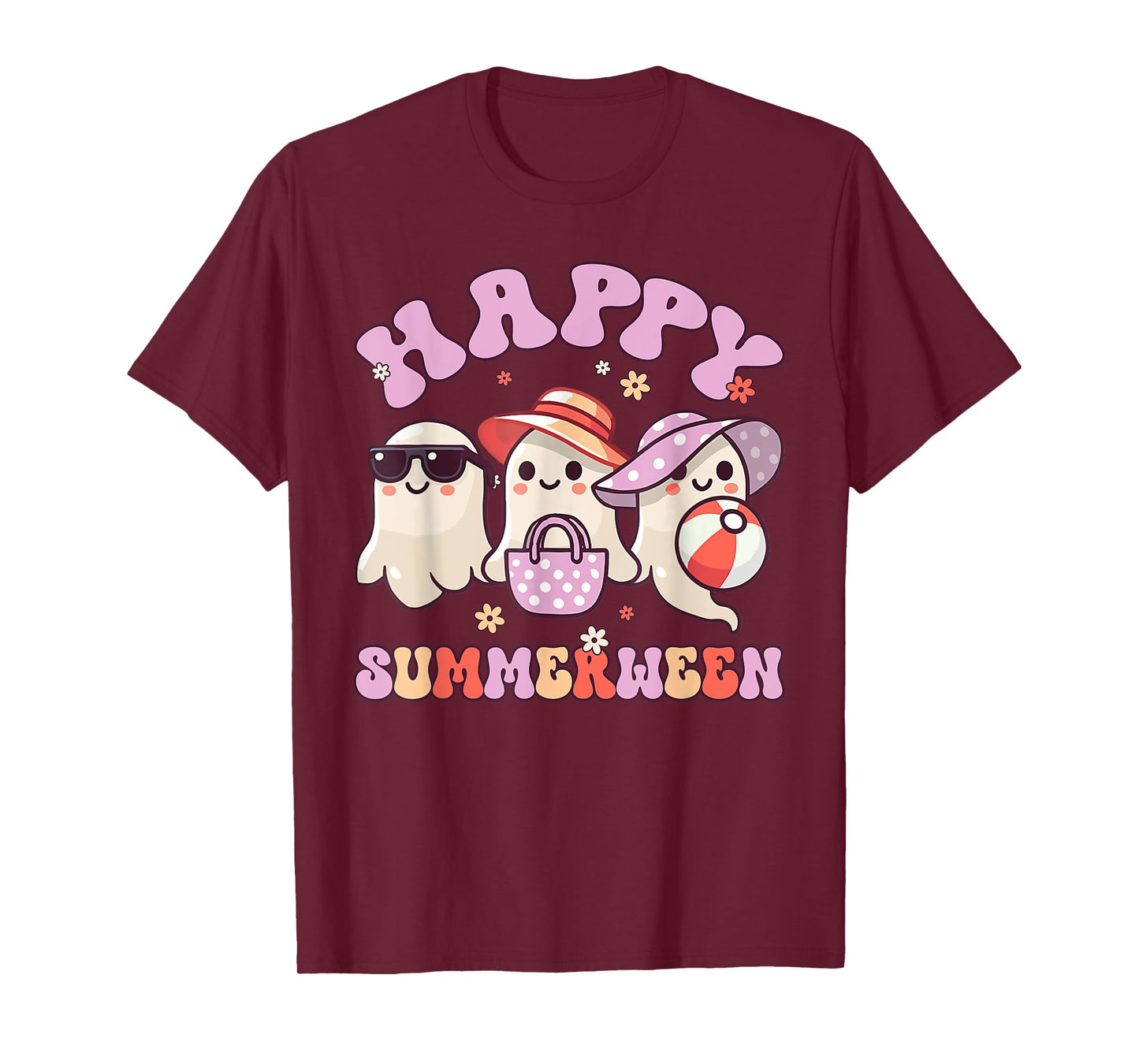 Happy Summerween Summer Halloween Ghost Boo T-Shirt