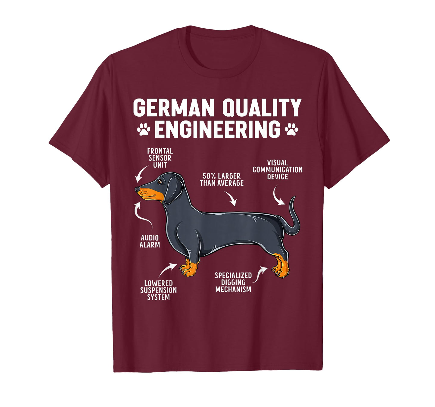 German Engineering Dachshund Lover Funny Doxie Dog T-Shirt
