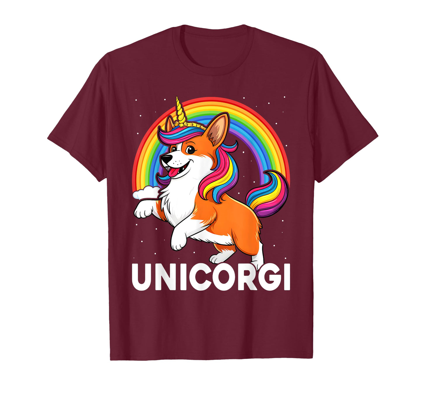 Funny Welsh Corgi Unicorn Unicorgi Cute Halloween Costume T-Shirt