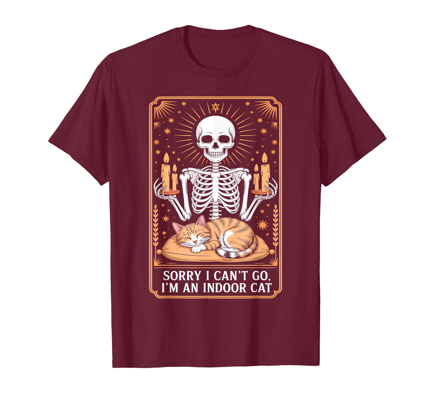 Cat Owners Introverts Sorry I Cant Go Im an Indoor Cat T-Shirt