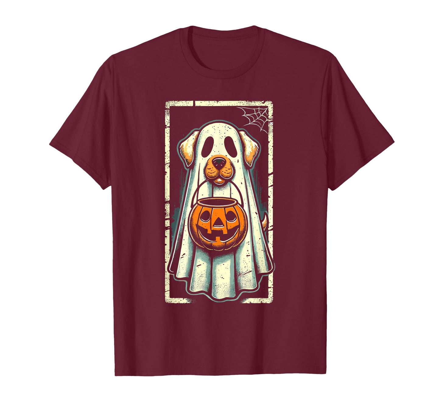 Cute Ghost Dog Men Women Kids Halloween Funny Ghost T-Shirt