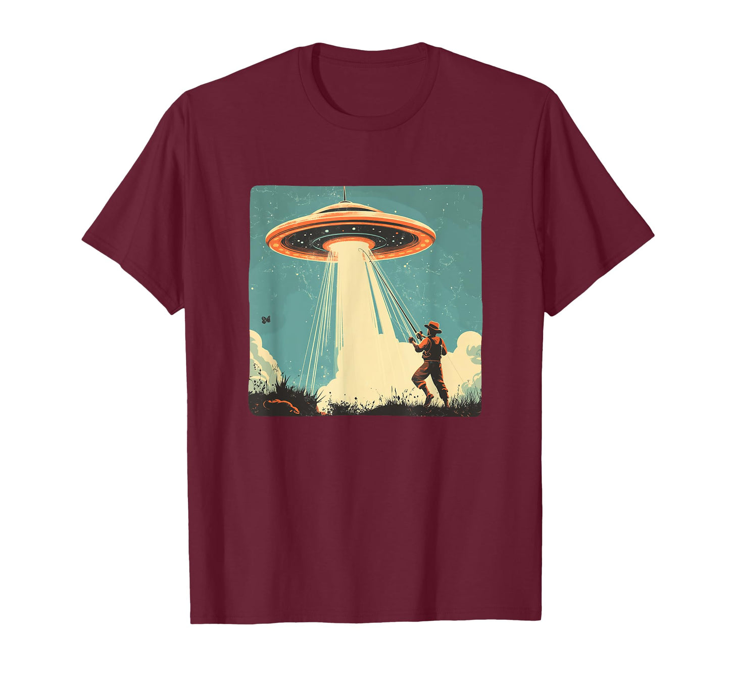 Alien Fisherman Costume for UFO and Fishing Lovers T-Shirt