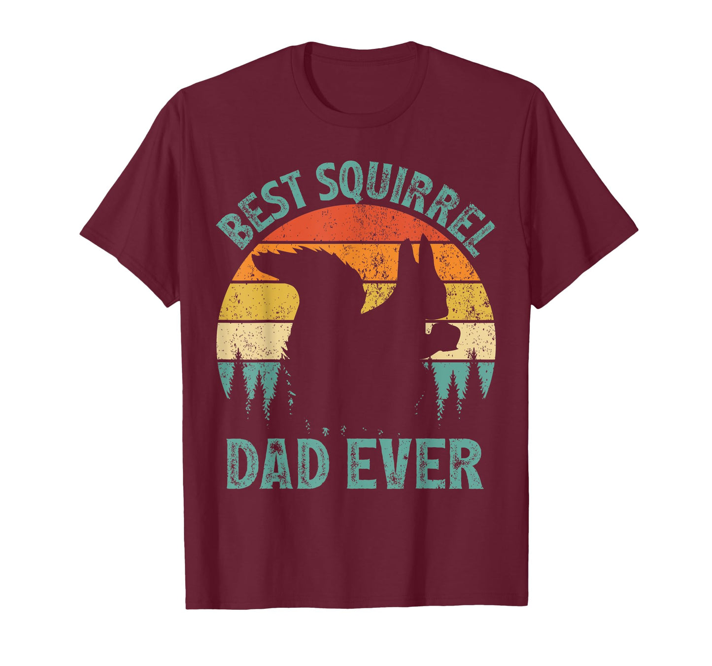 Mens Funny Squirrel Vintage Best Squirrel Dad Ever Father's Day T-Shirt