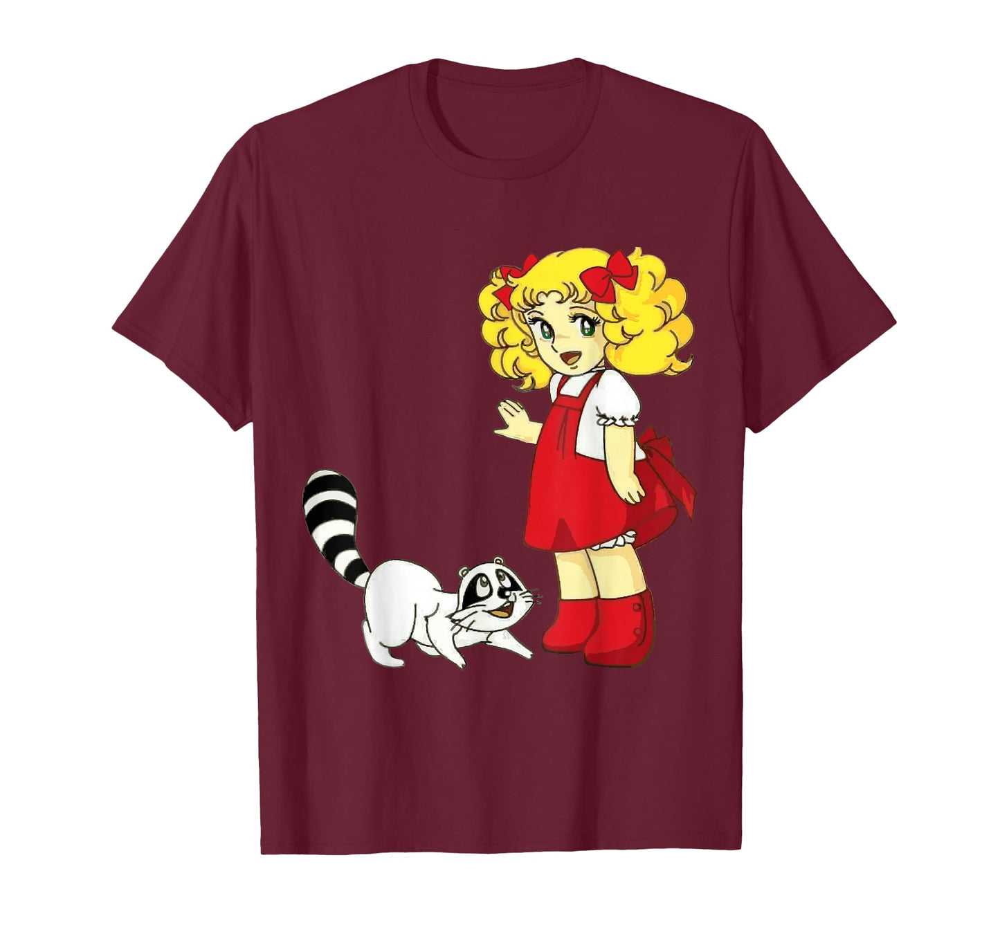 Candy Raccoon Retro Japanese Small Vintage 80s Anime Manga T-Shirt