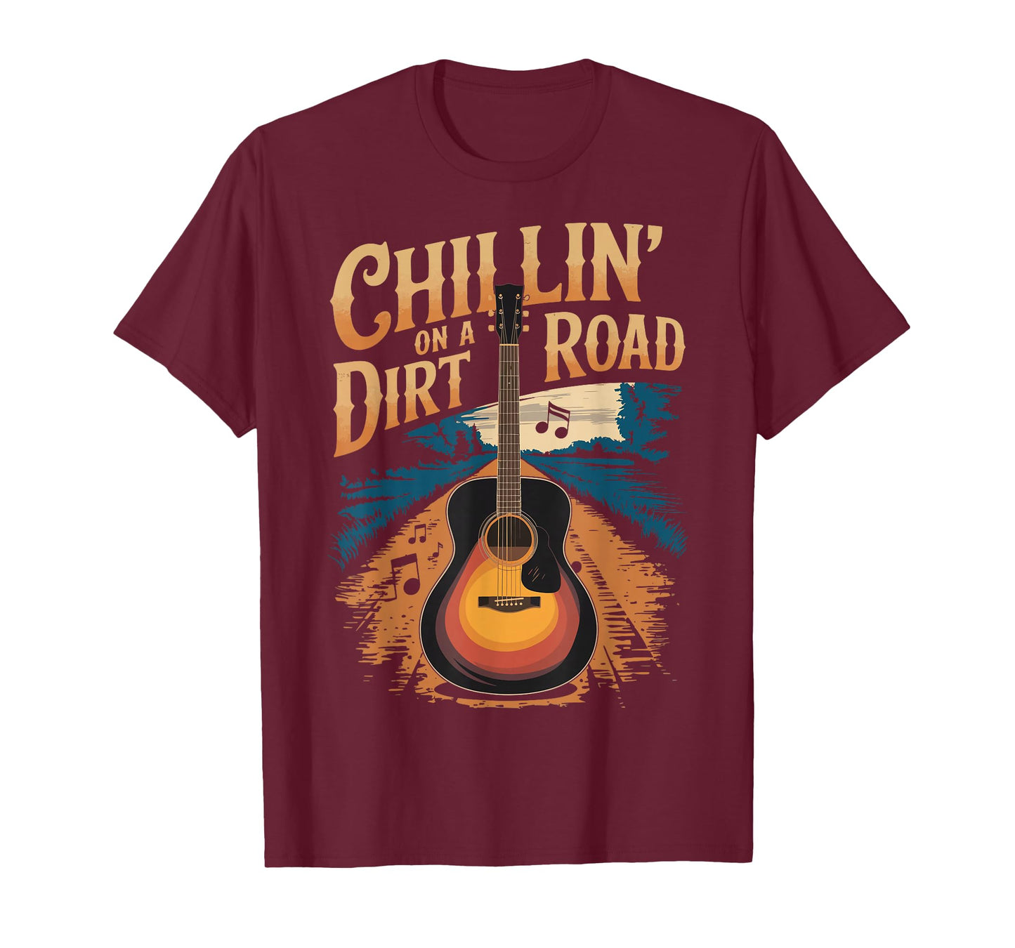 Western Cowboy Chillin On A Dirt Road Country Music T-Shirt