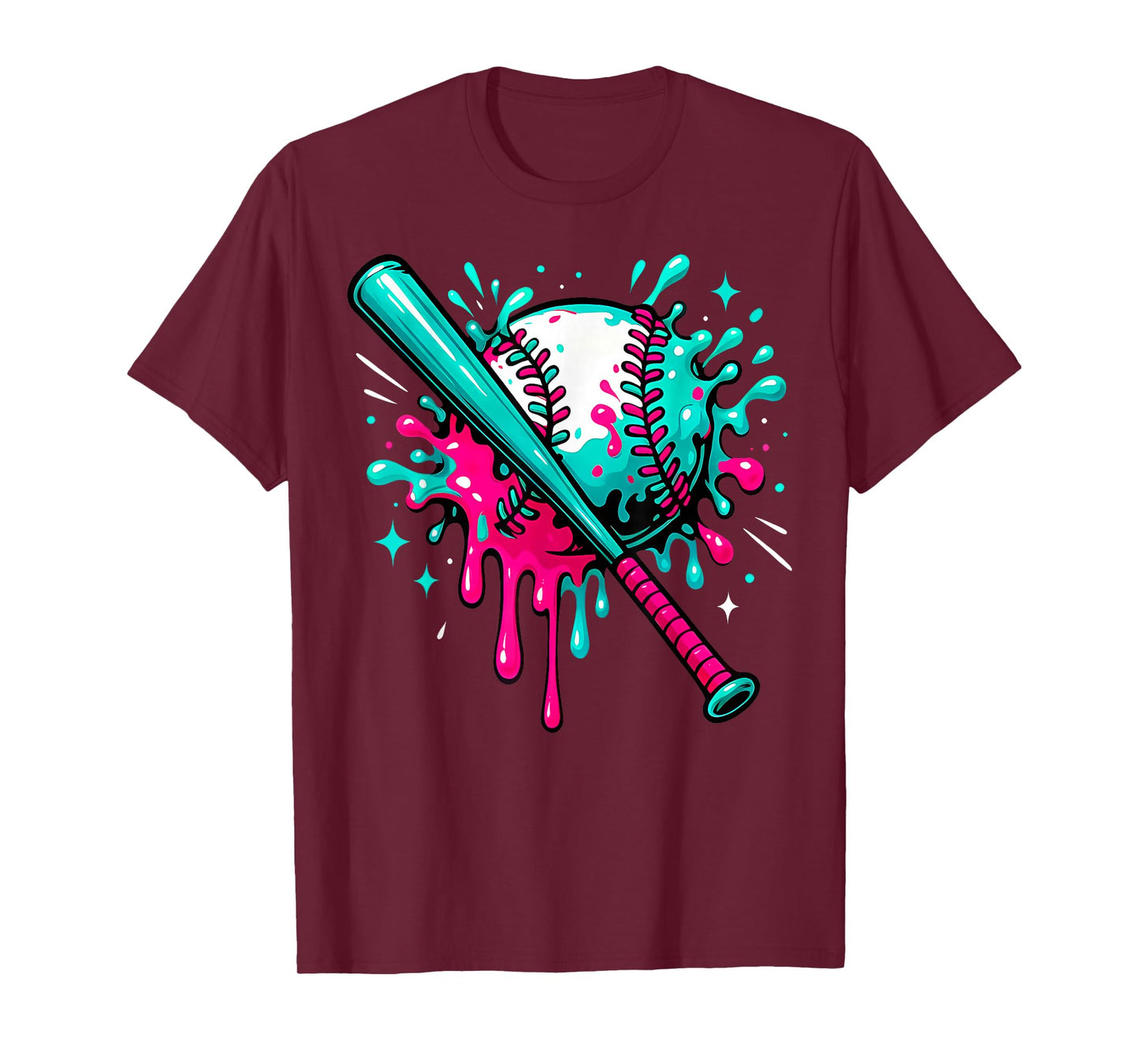 Baseball Drip for Boys Ice Cream Drip Youth Boys Baseball T-Shirt