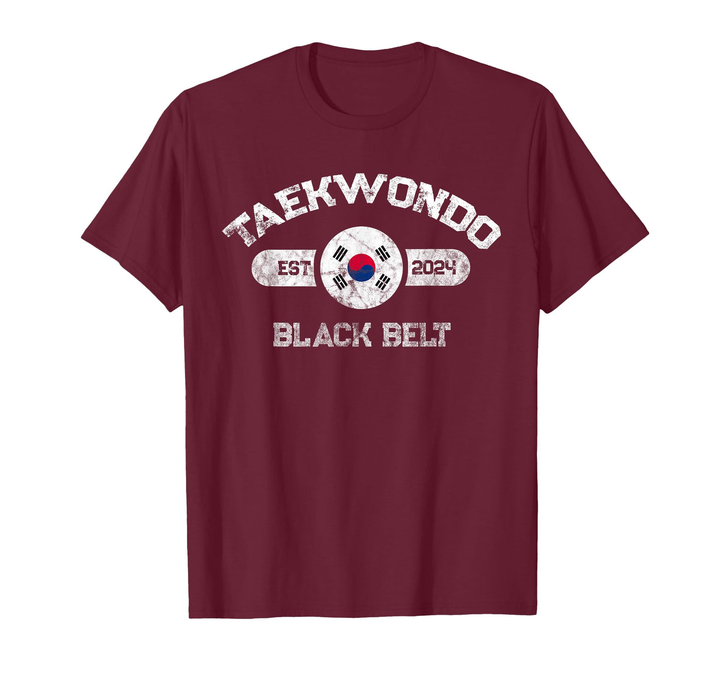 2024 Taekwondo Black Belt Achievement Korean Flag Design T-Shirt
