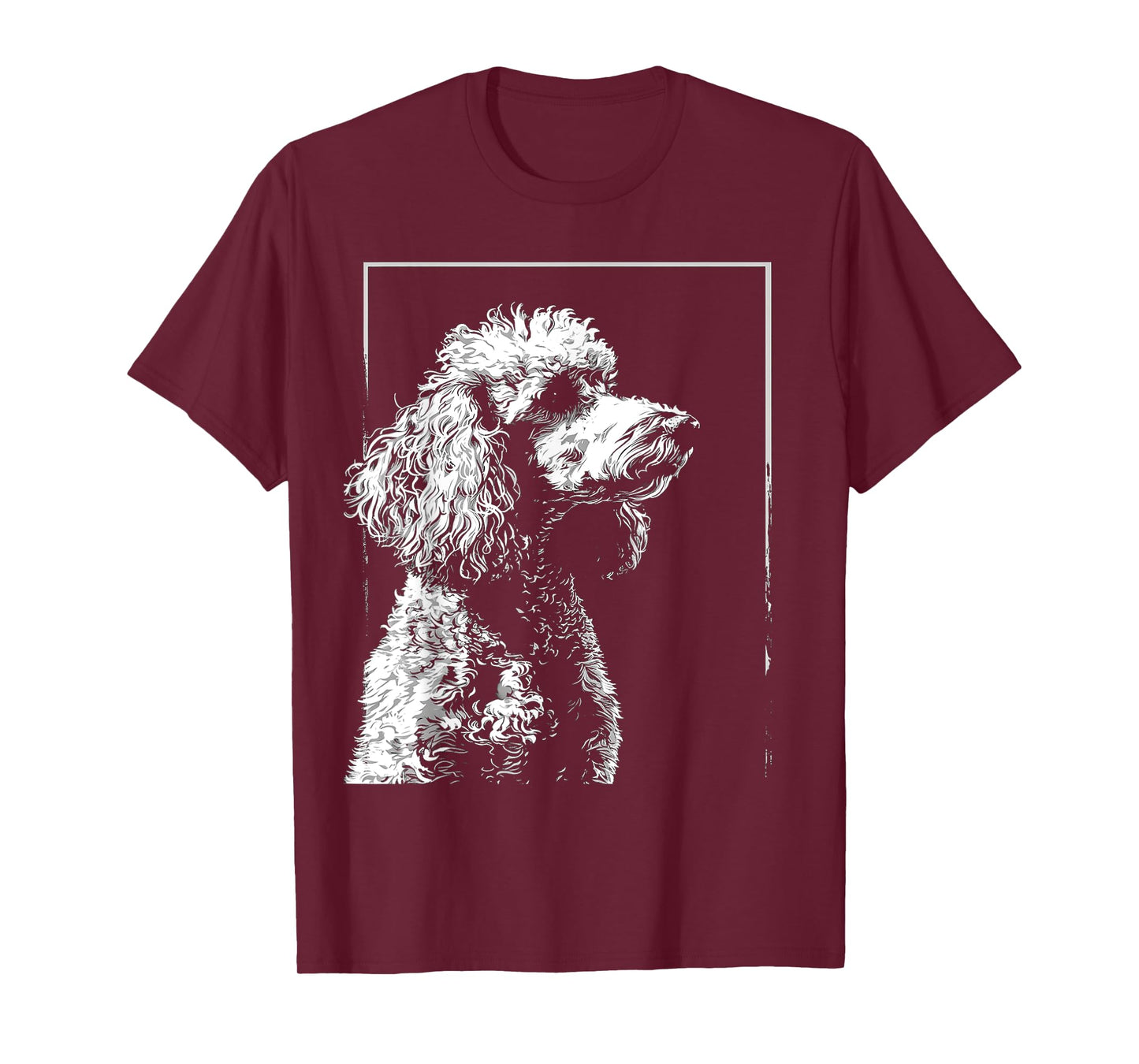 Poodle Motif Pet Art Dog Poodle T-Shirt for Men Women Kids