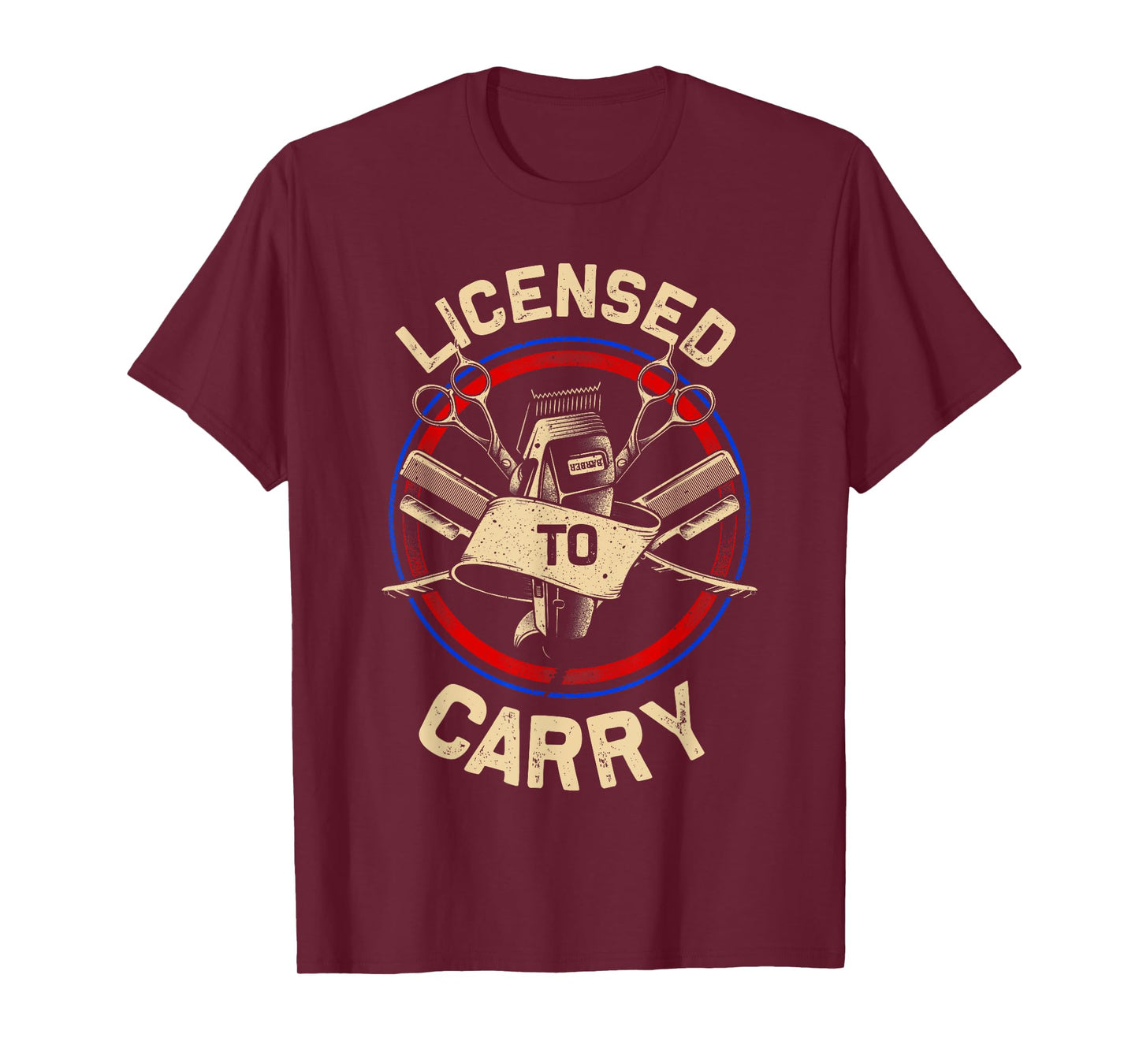Funny Barber Designs For Men Dad Hairstyling Stylist Tools T-Shirt