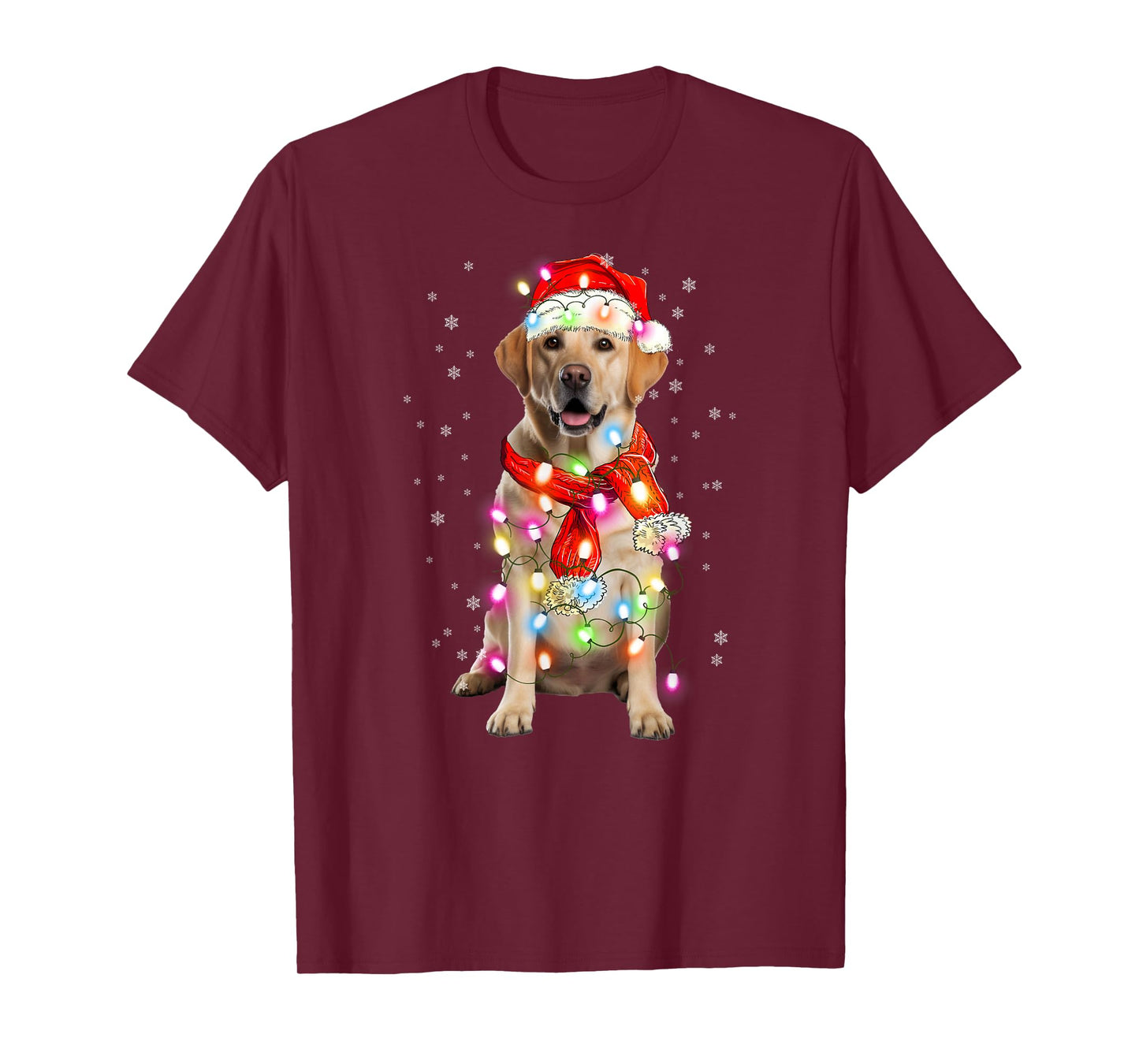 Labrador Retriever Dog Santa Clause Hat Xmas Christmas T-Shirt