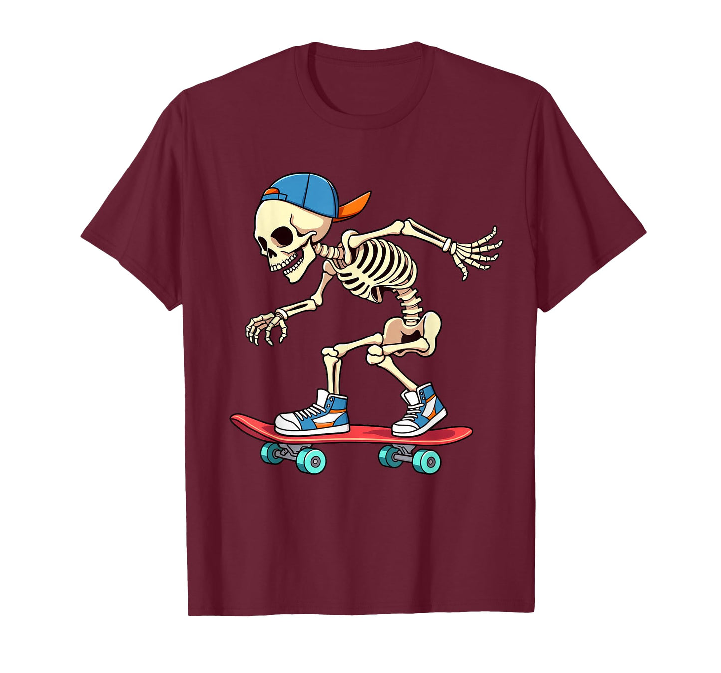 Skeleton Skateboarding Skater Street Skating Boys Kids T-Shirt