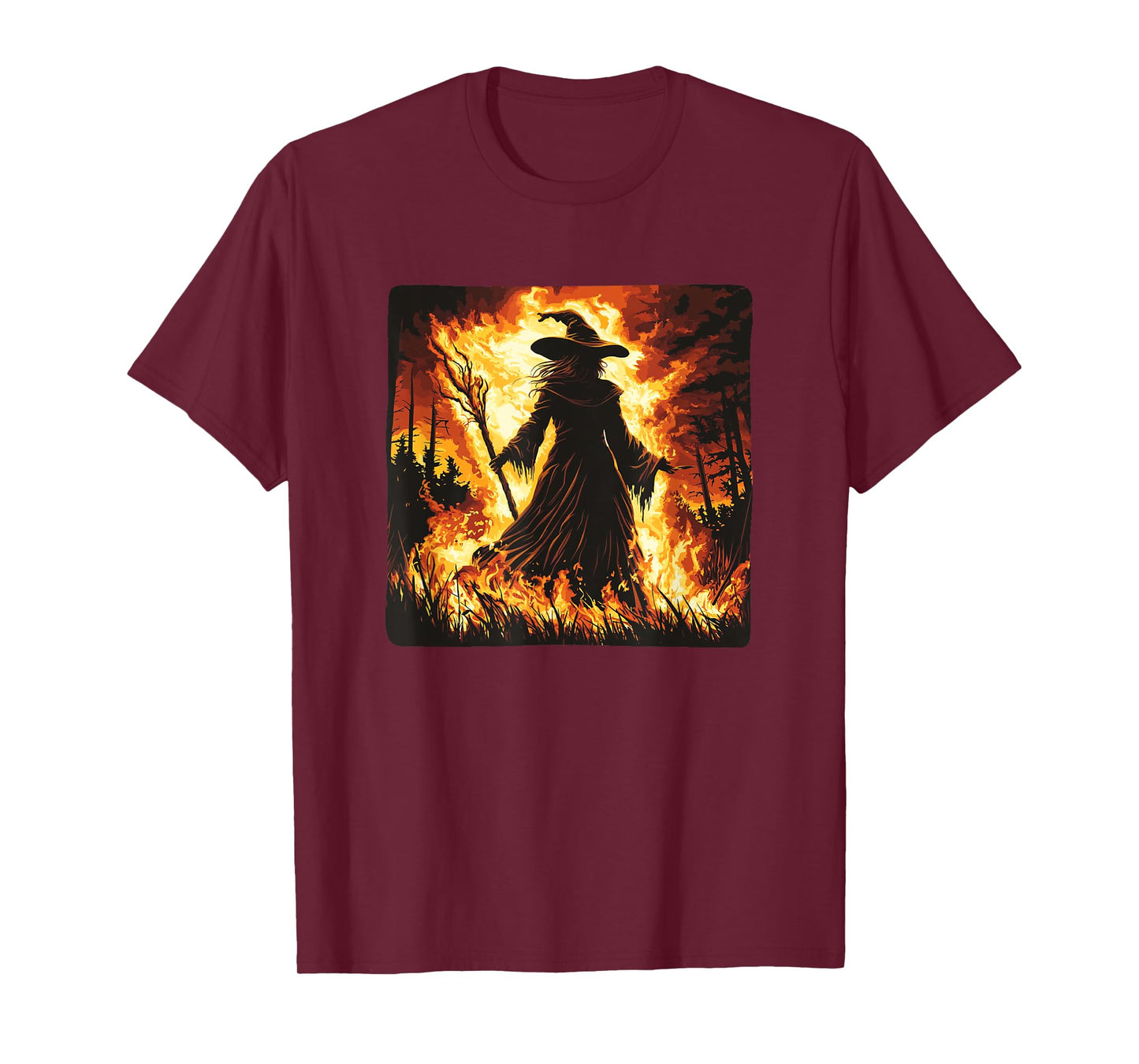 Mystical Fires and a Witch’s Magic on Walpurgis Night T-Shirt