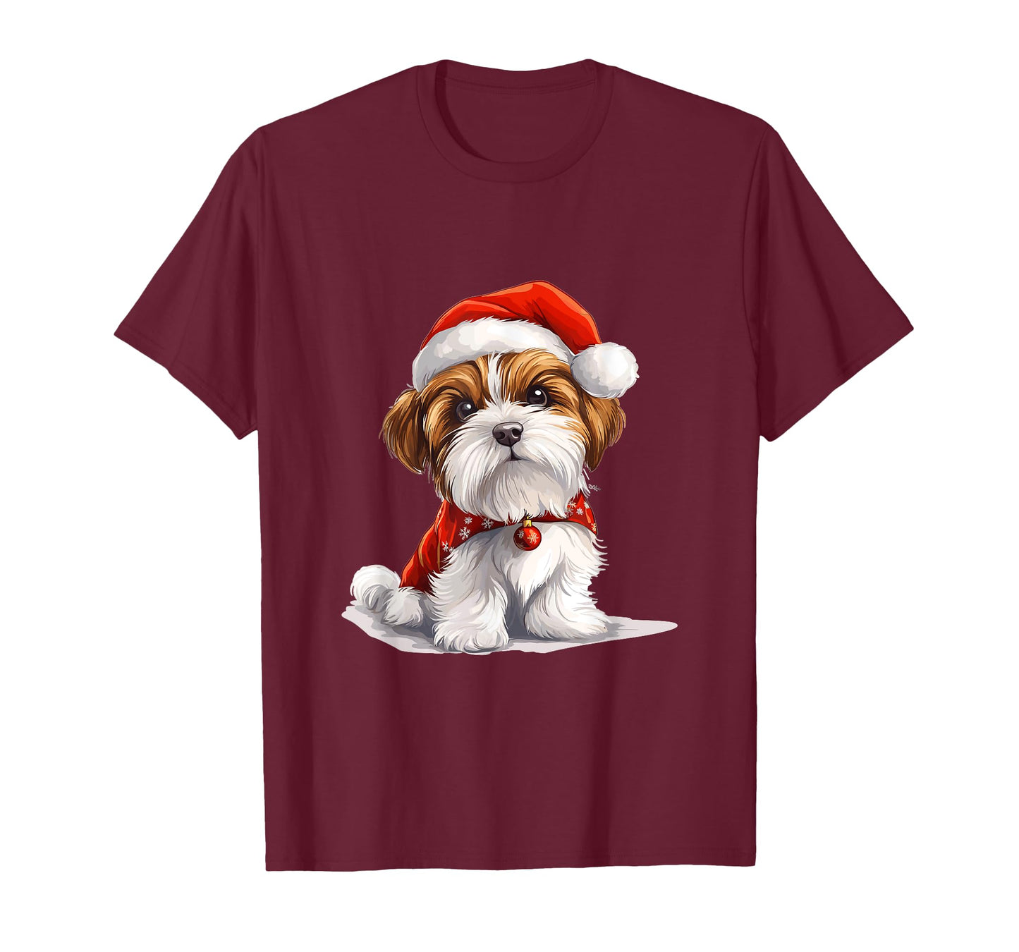 Cute Biewer Terrier Dog Christmas Merry X-mas Graphic T-Shirt