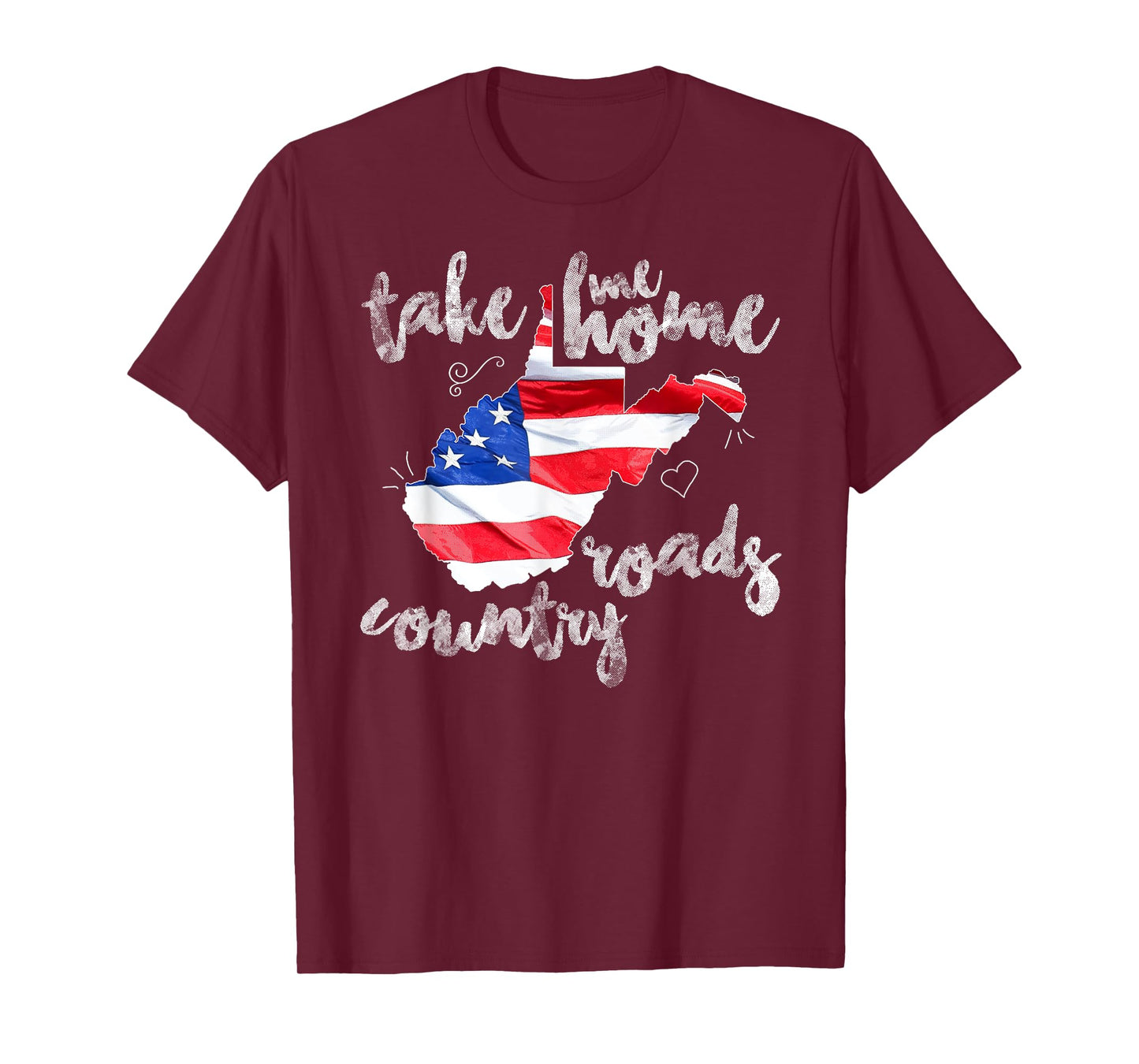 WV Country Roads Enlarged Version West Virginia T-Shirt T-Shirt