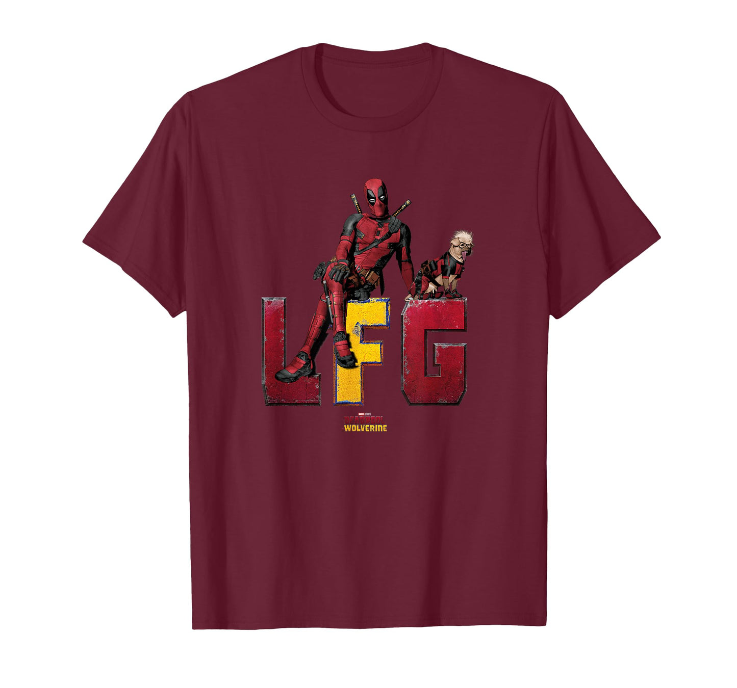 Marvel Deadpool & Wolverine LFG Deadpool & Dogpool Logo T-Shirt
