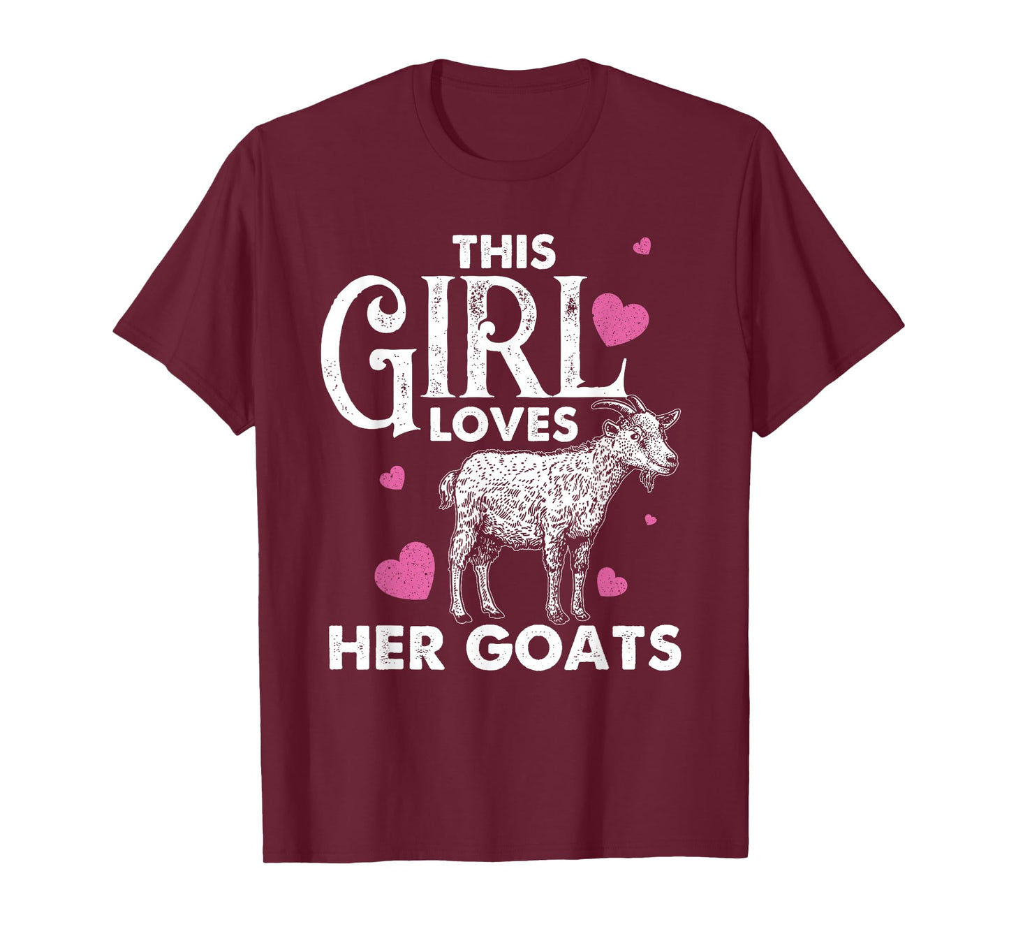 Funny Goat Gift for Women Girls Animal Farming Farmer Lovers T-Shirt