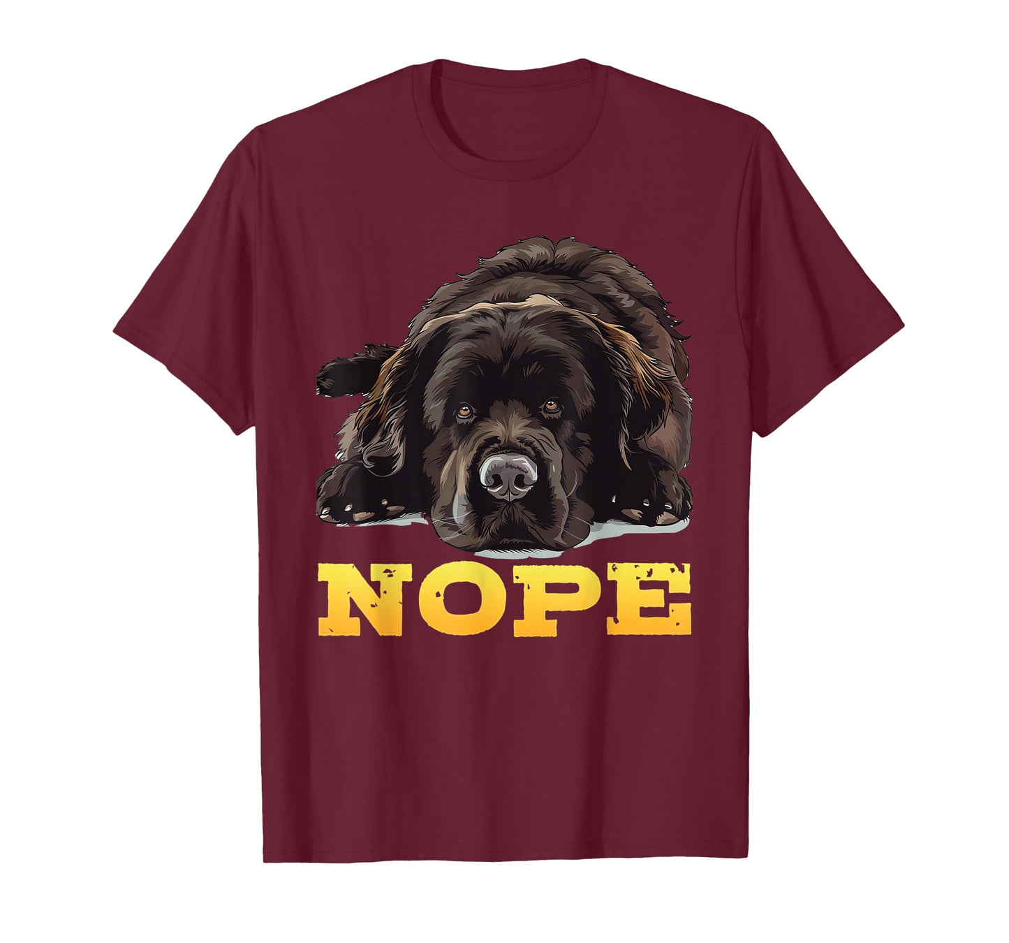 Newfoundland Nope Stubborn Newfie Funny Dog Owners T-Shirt