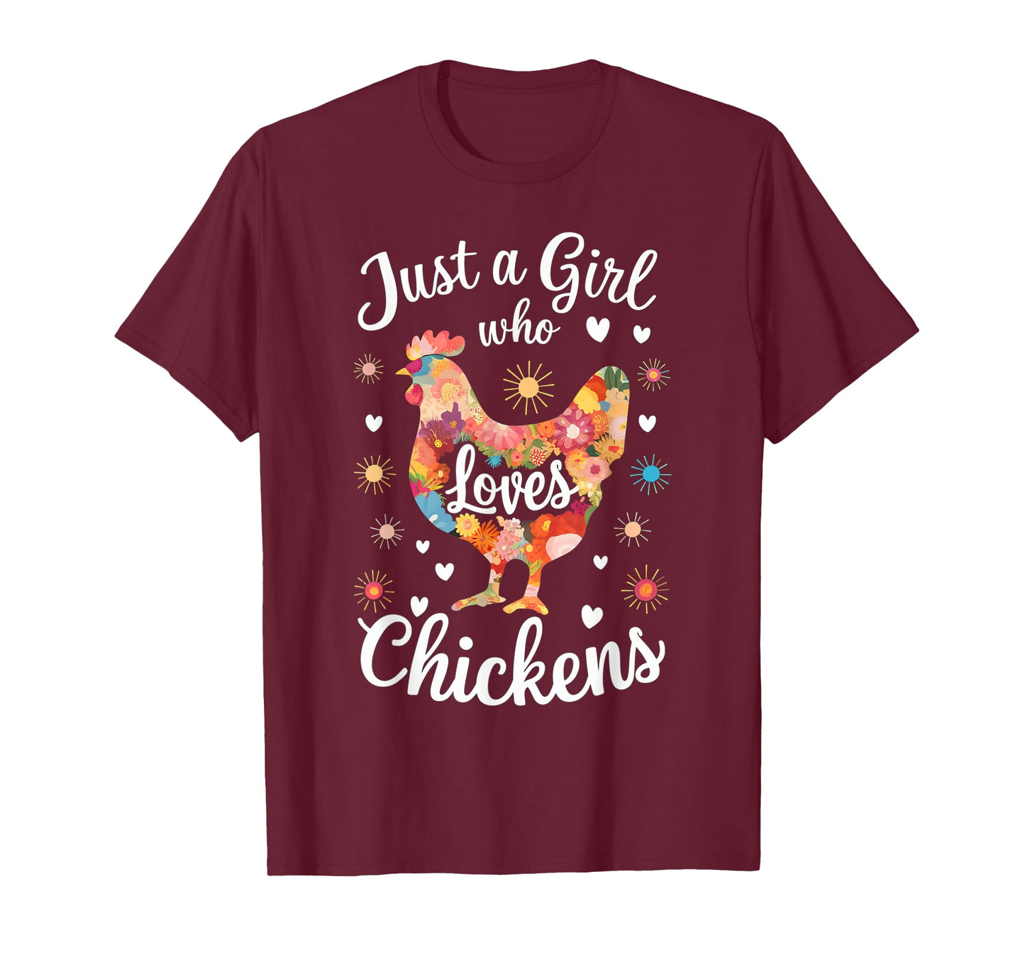Just a Girl Who Loves Chickens Mom Chicken Shirts for Women T-Shirt