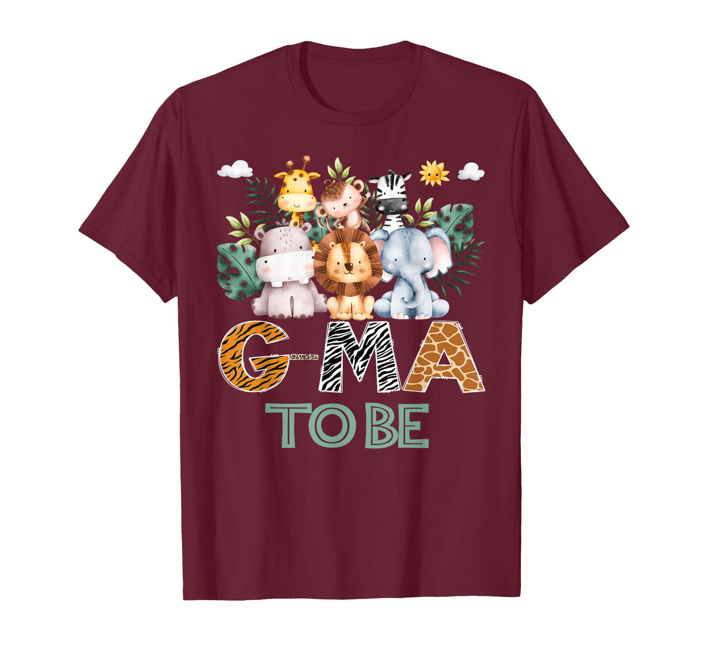 Soon To Be G-Ma Jungle Animal Safari Gender Reveal T-Shirt