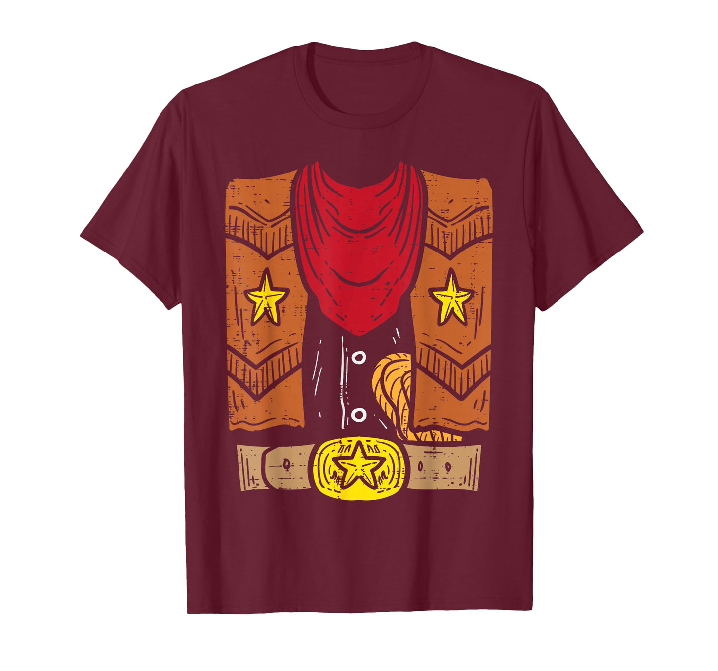 Cowboy Costume Cool Rodeo Country Halloween Men Boys Kids T-Shirt