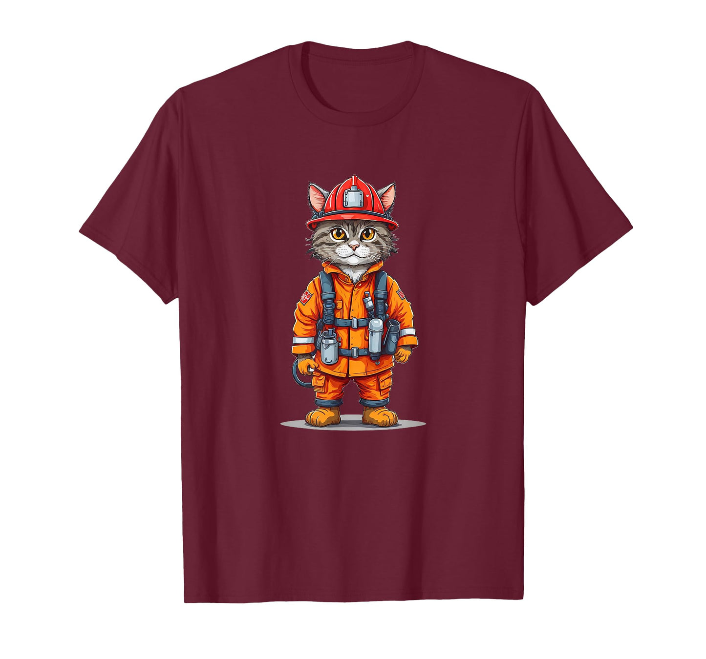 Fire Fighter Cat T-Shirt