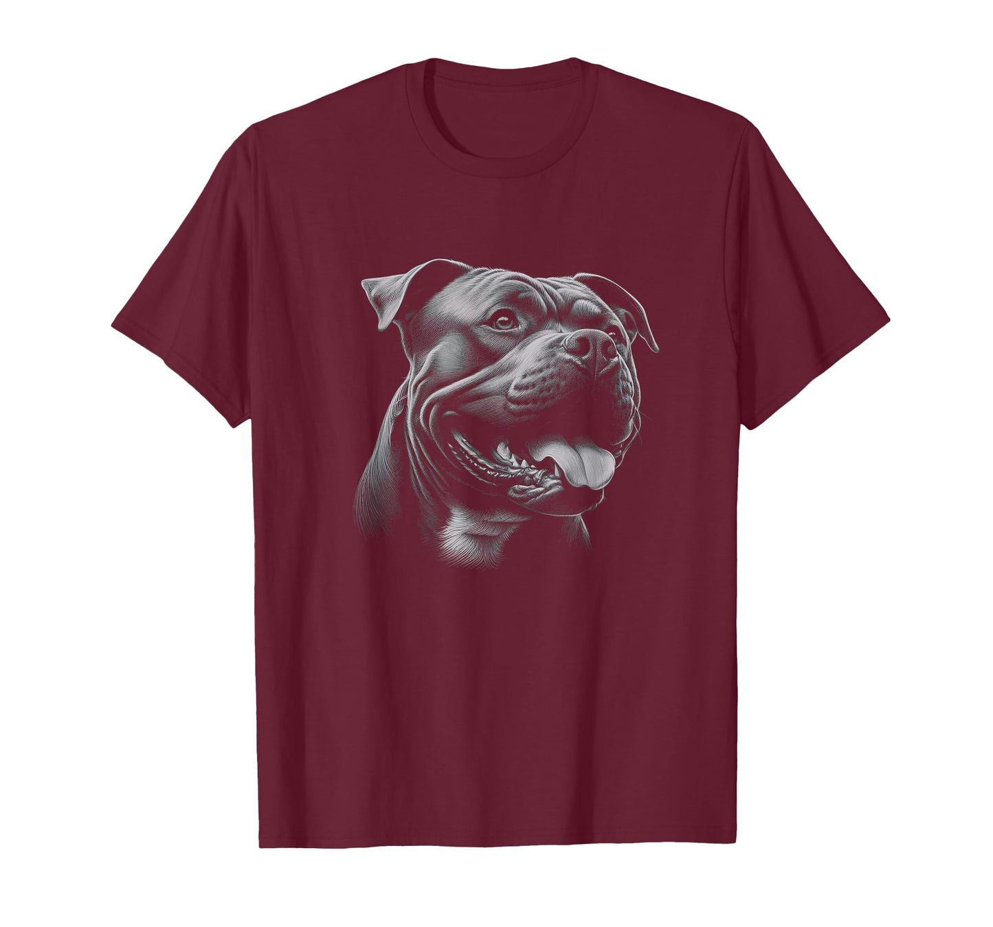 Pitbull Dog Drawing Art Design T-Shirt