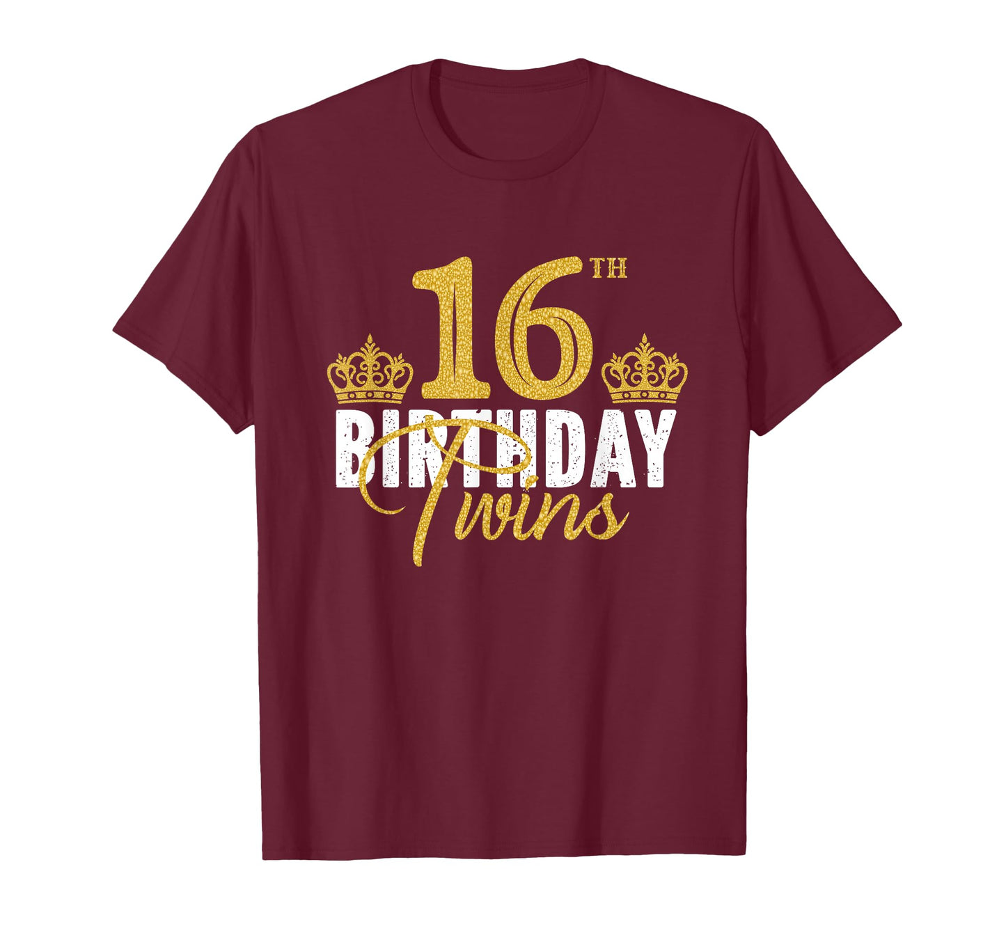 16th Birthday Twins 16 Years Old Party Idea For Boy And Girl T-Shirt