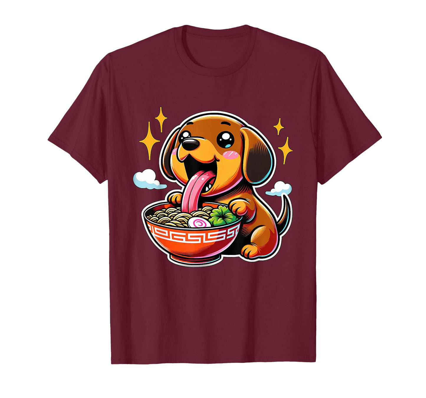Kawaii Anime Dachshund Dog Ramen T-Shirt
