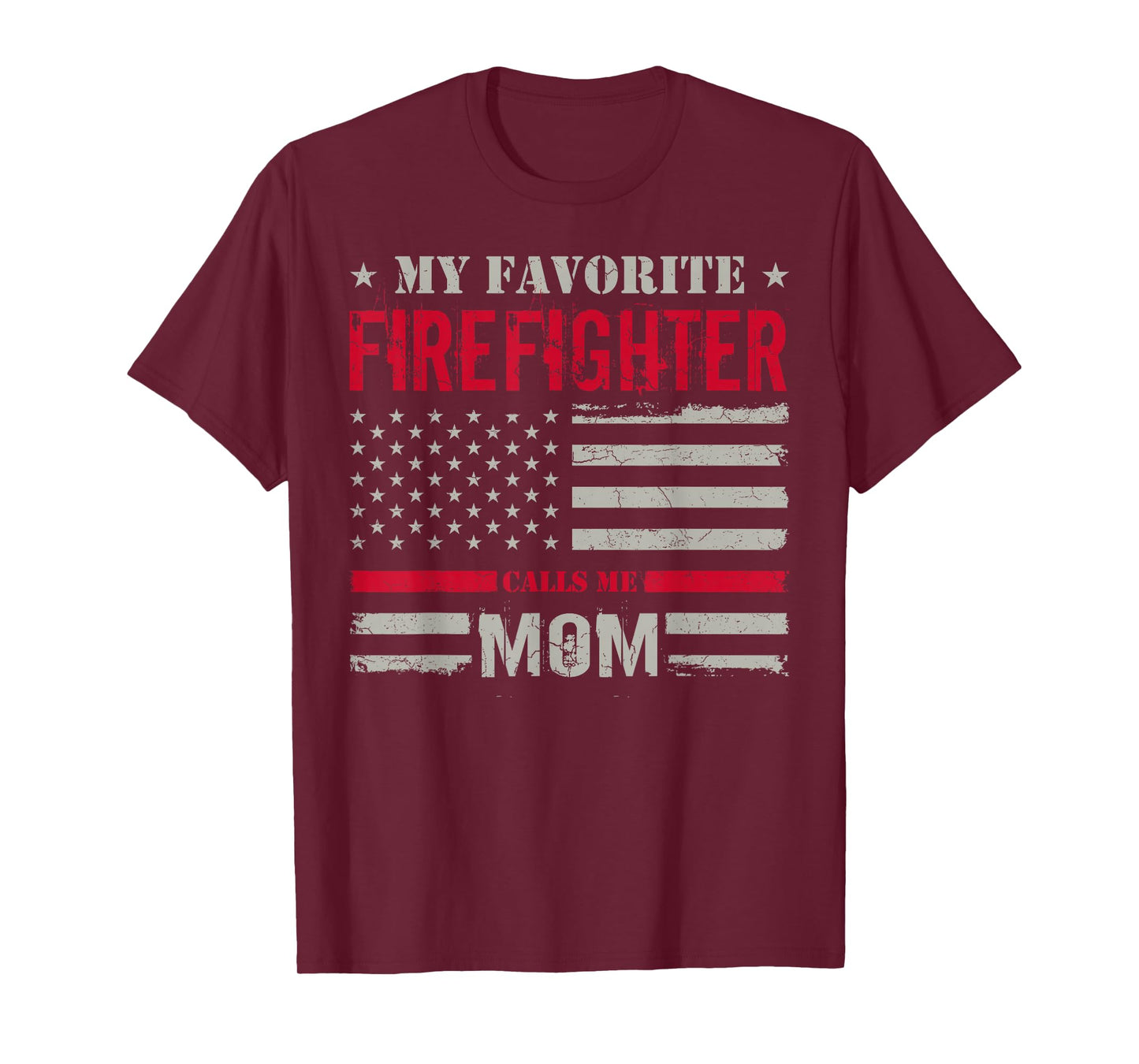 Firefighter Calls Me Mom Fire Truck Firemen Fire Rescuer T-Shirt