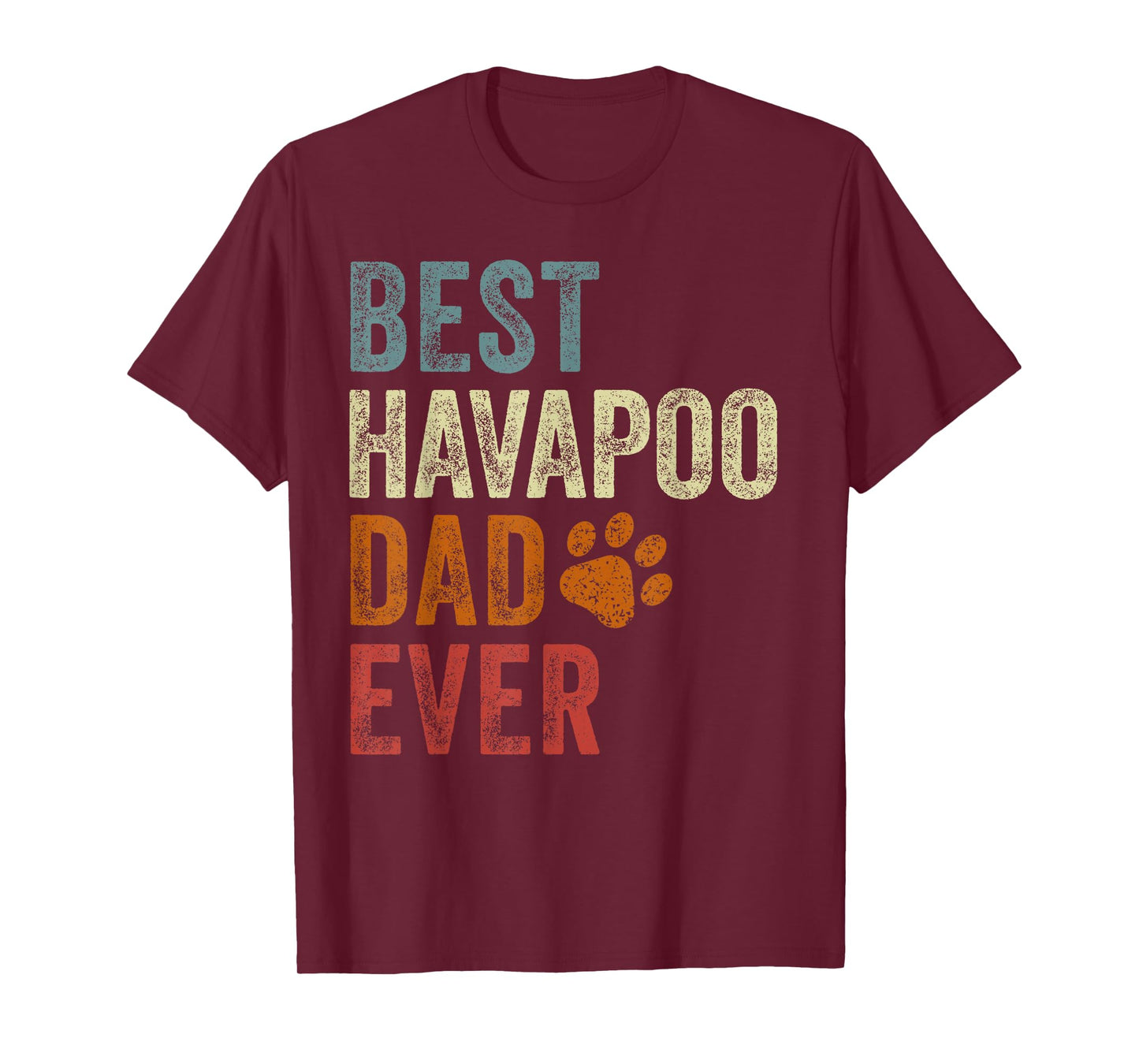 Retro Best Havapoo Dad Ever Havapoo Papa Father's Day T-Shirt