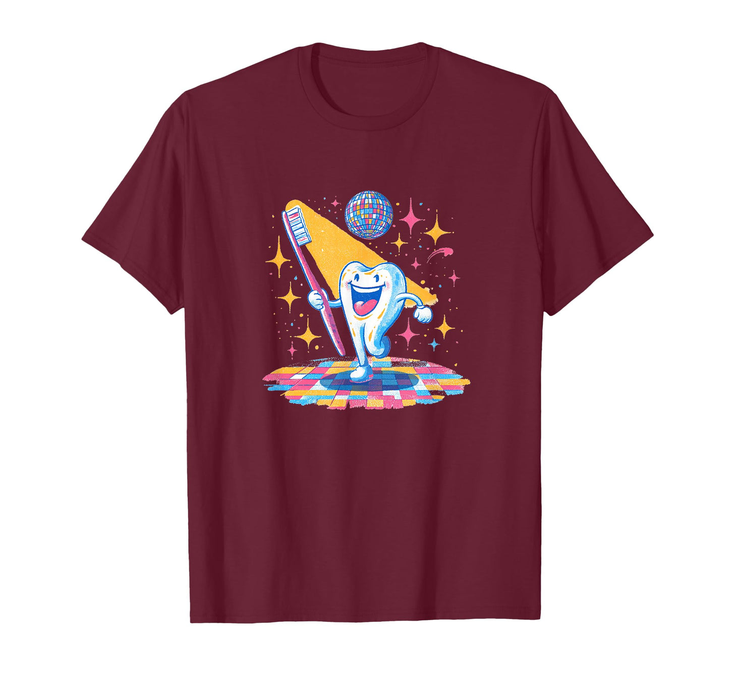 Amazing Tooth Party with Toothbrush and Cool Colors T-Shirt
