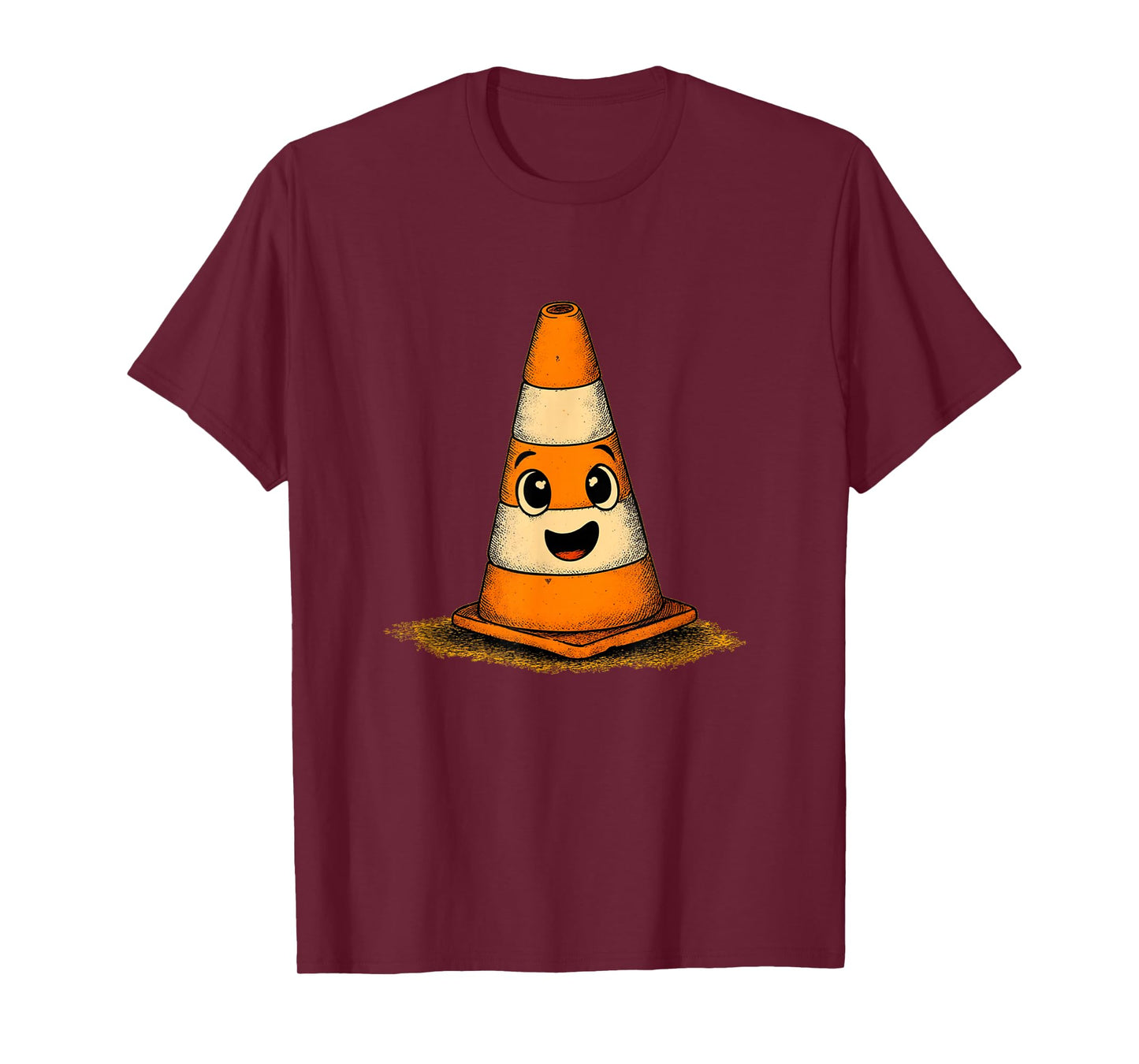 Funny Happy Traffic Cone Look T-Shirt