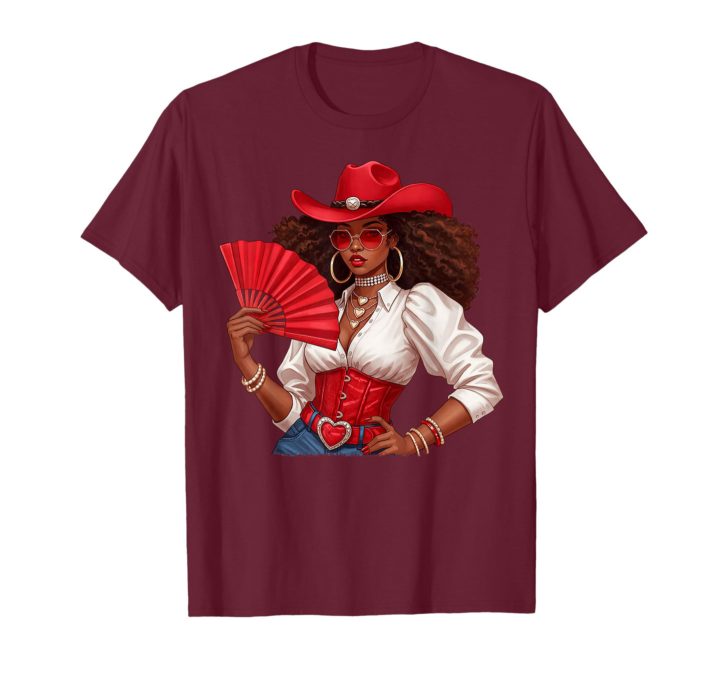 Black Cowgirl Melanin Western Country Women Girl Juneteenth T-Shirt