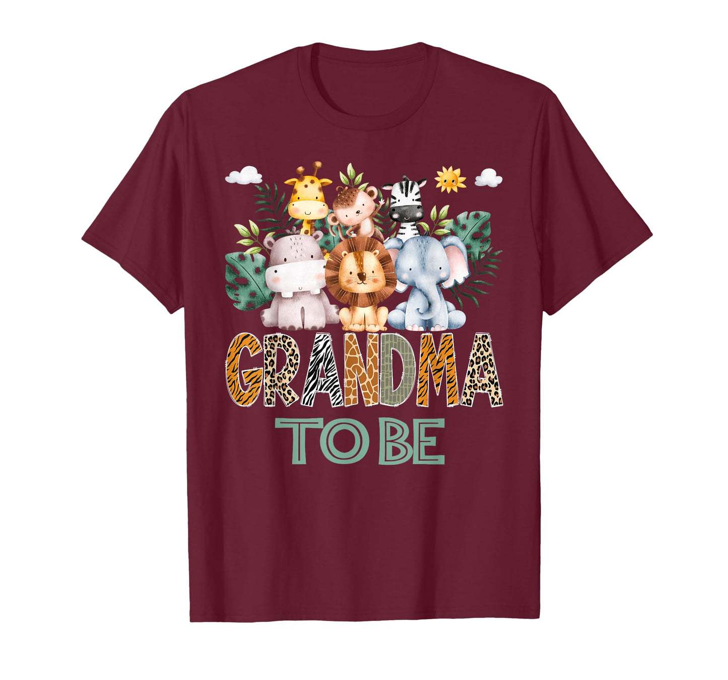 Soon To Be Grandma Jungle Animal Safari Gender Reveal T-Shirt