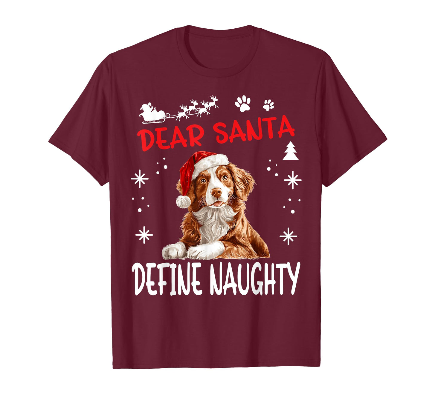 Cute Nova Scotia Duck Tolling Retriever Dog Christmas Dear T-Shirt