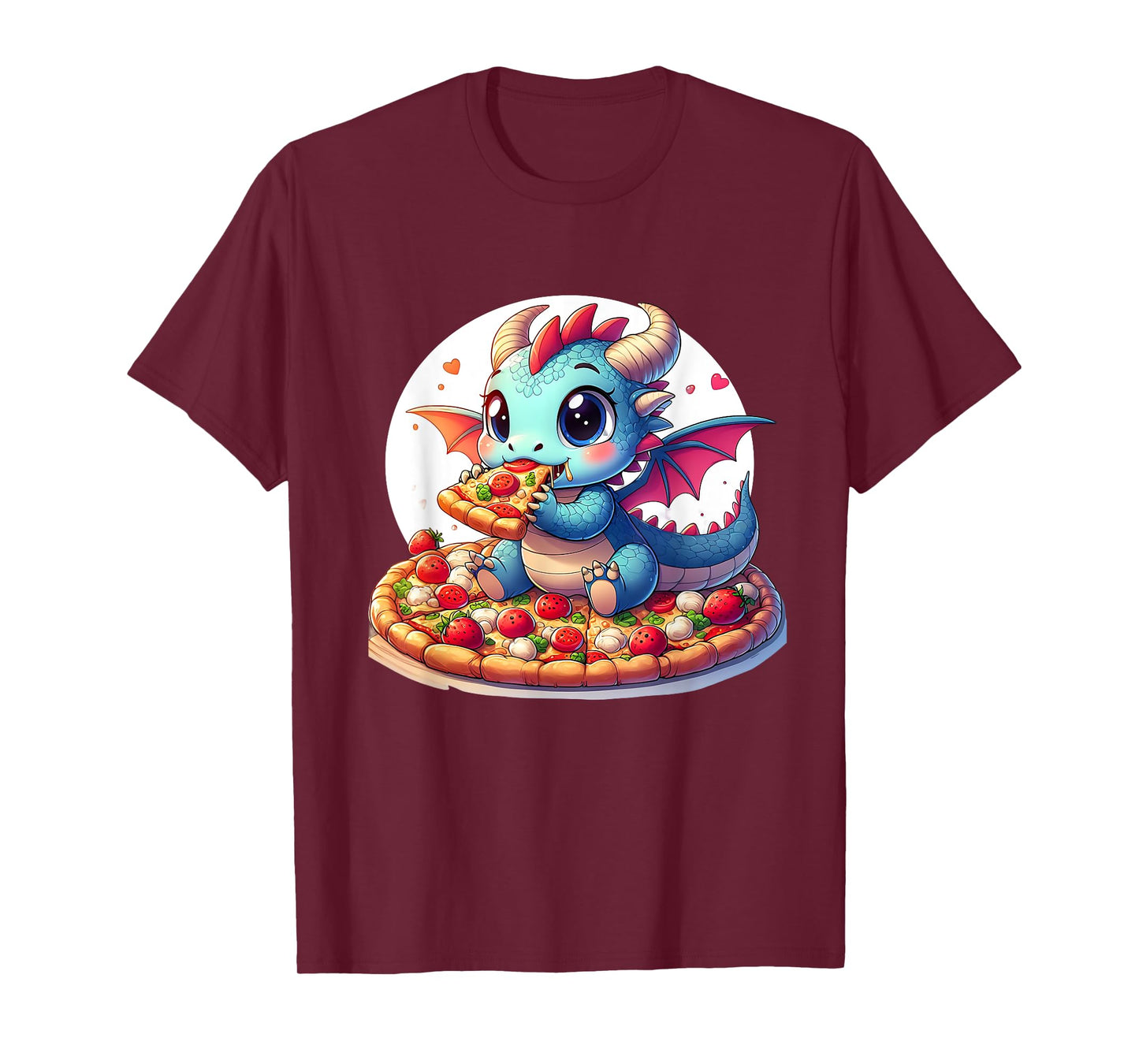 Cute Dragon Eating Pizza T-Shirt