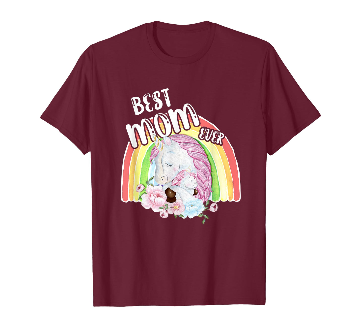 Best Mom Ever Rainbow Unicorn and Baby Cute Mother's Day T-Shirt