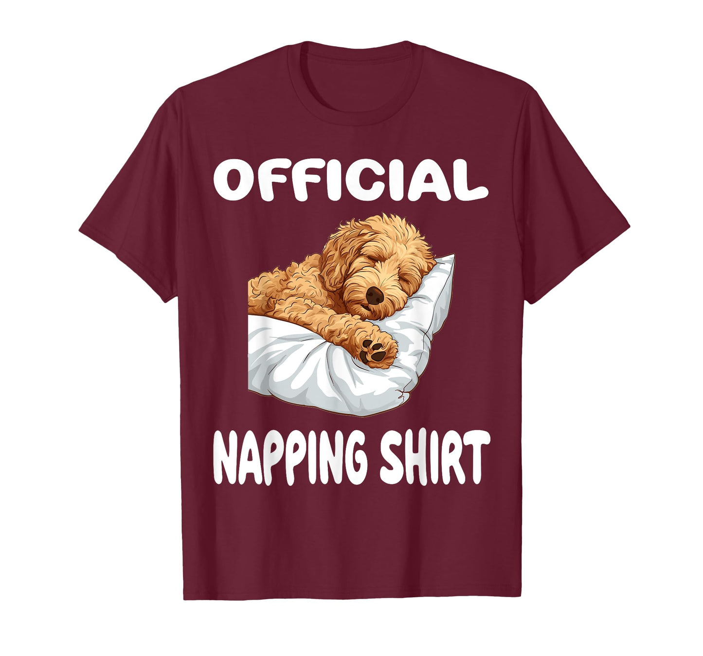Goldendoodle Dog Pajamas Nightgown Official Napping T-Shirt