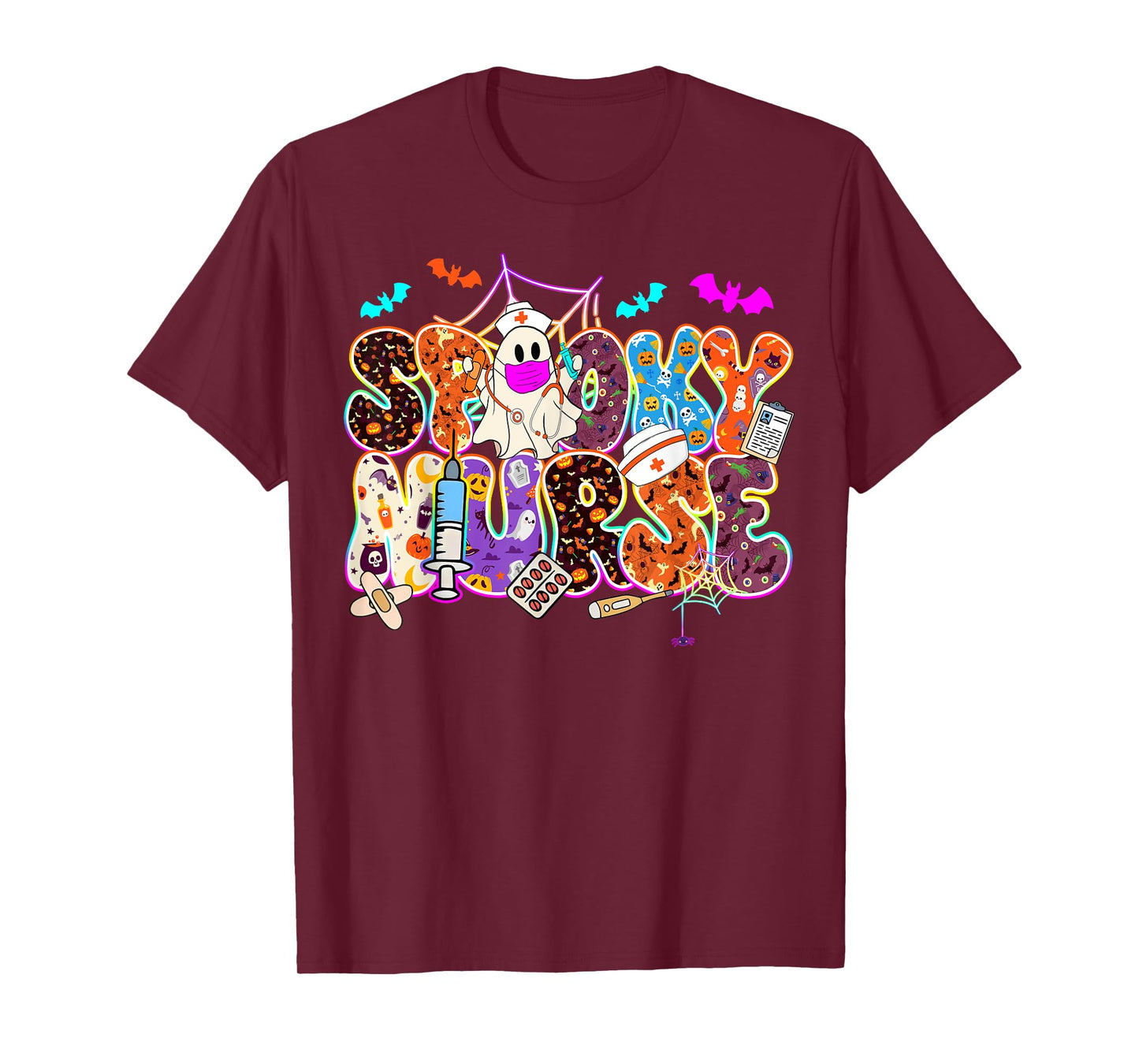 Halloween Nurse Squad Nursing Spooky Vibes Spooky Nurse T-Shirt