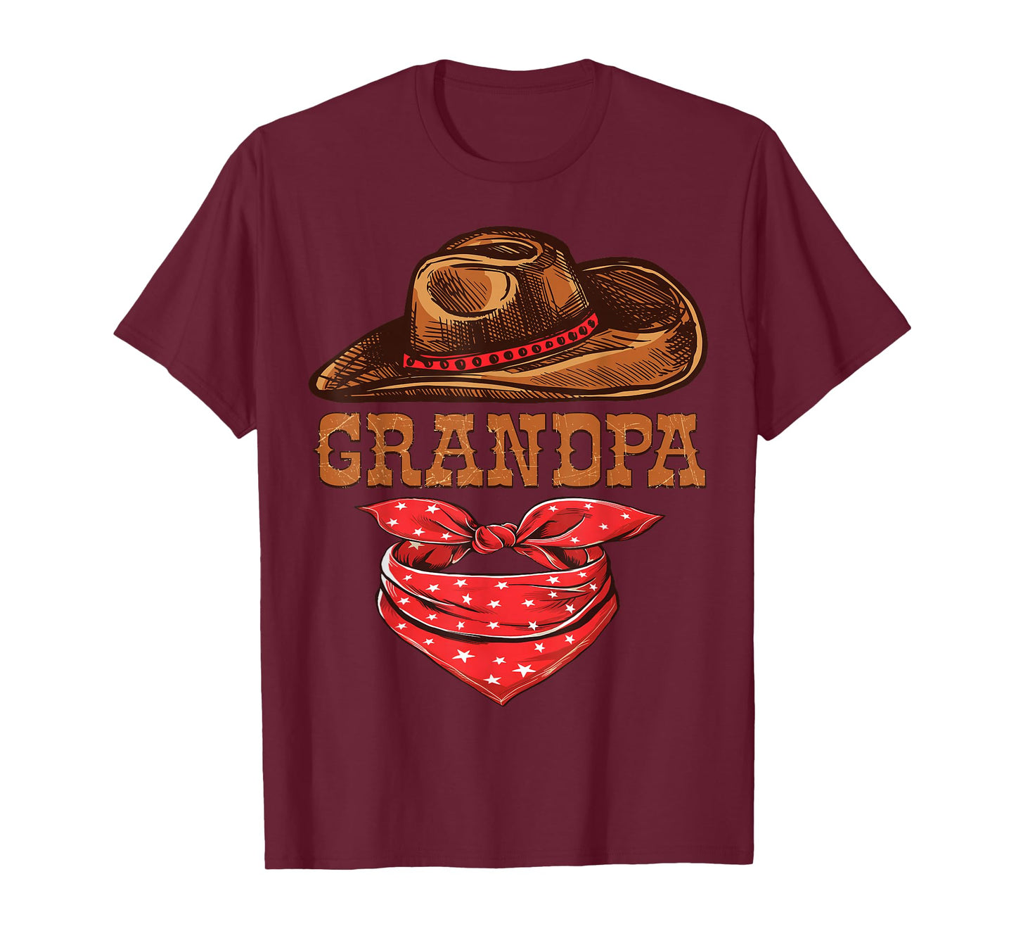 Grandpa Western Birthday Cowboy Cowgirl Family Matching T-Shirt