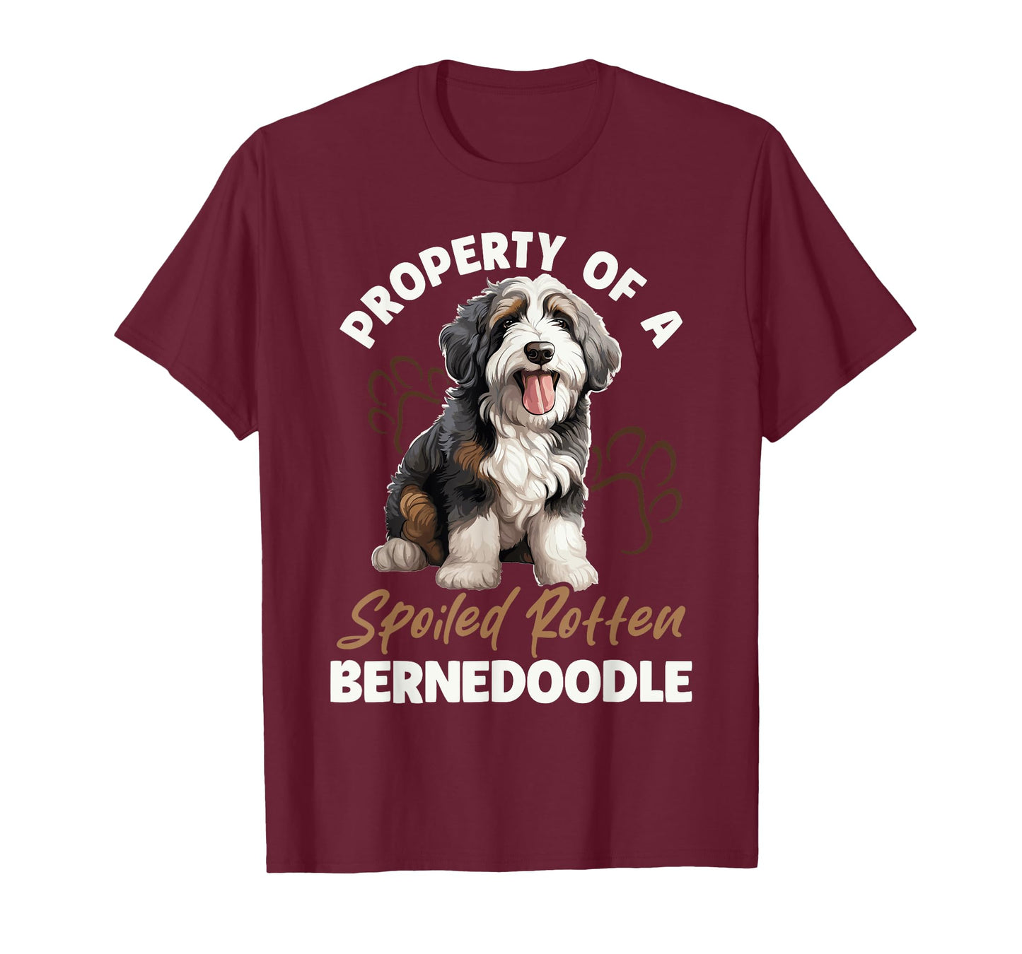 Bernedoodle Dog Breed Pet Property of a spoiled rotten T-Shirt for Men Women Kids