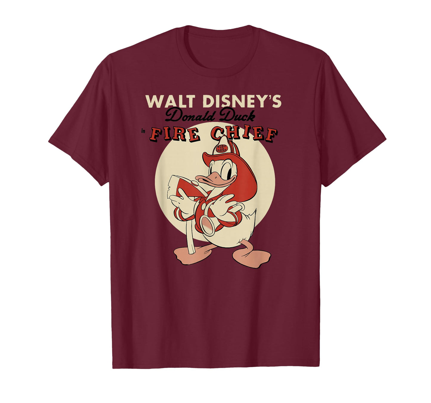 Disney Mickey and Friends Vintage Donald Duck Fire Chief T-Shirt